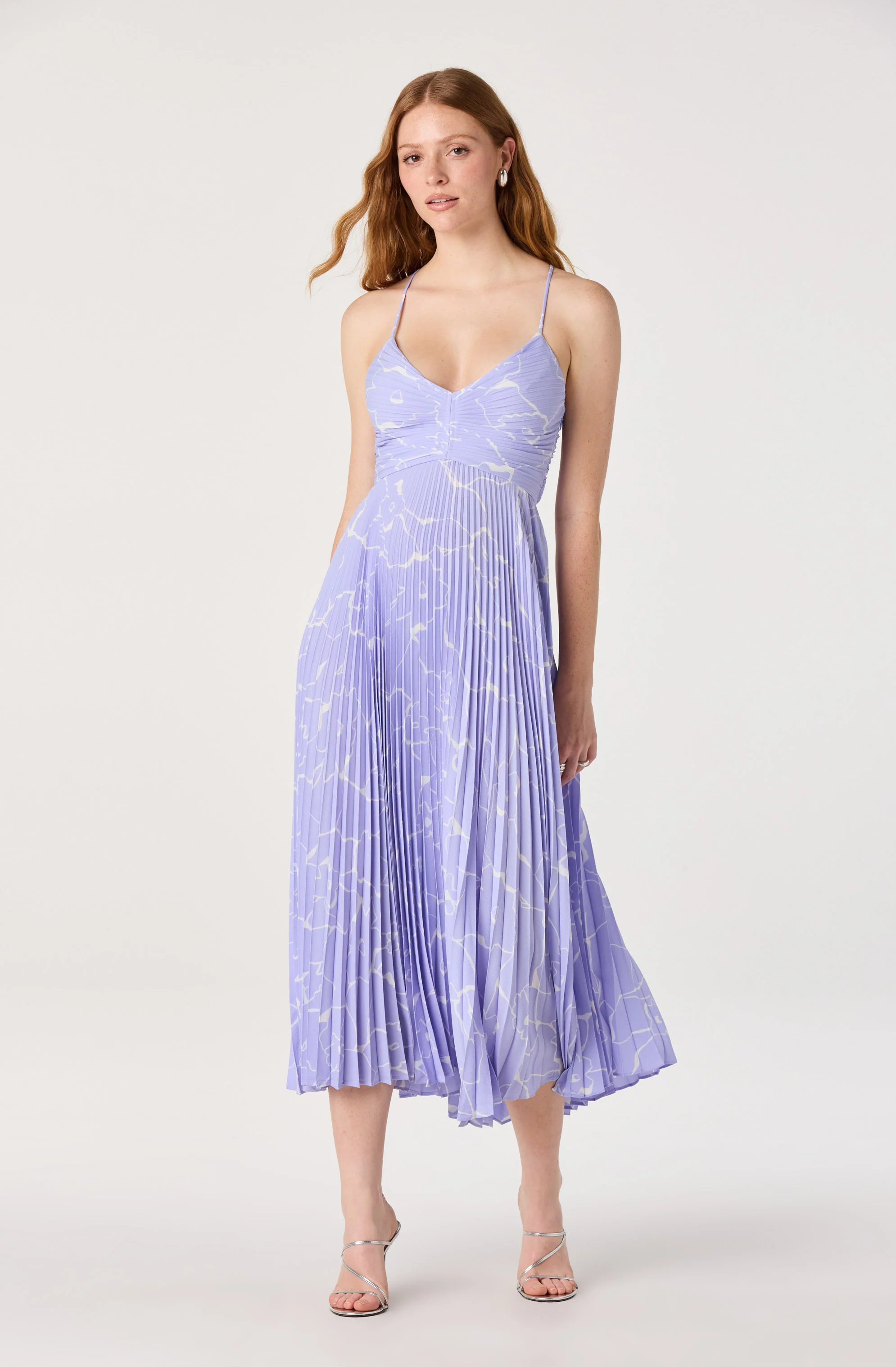 Blythe Floral Plisse Midi Dress - Image 16