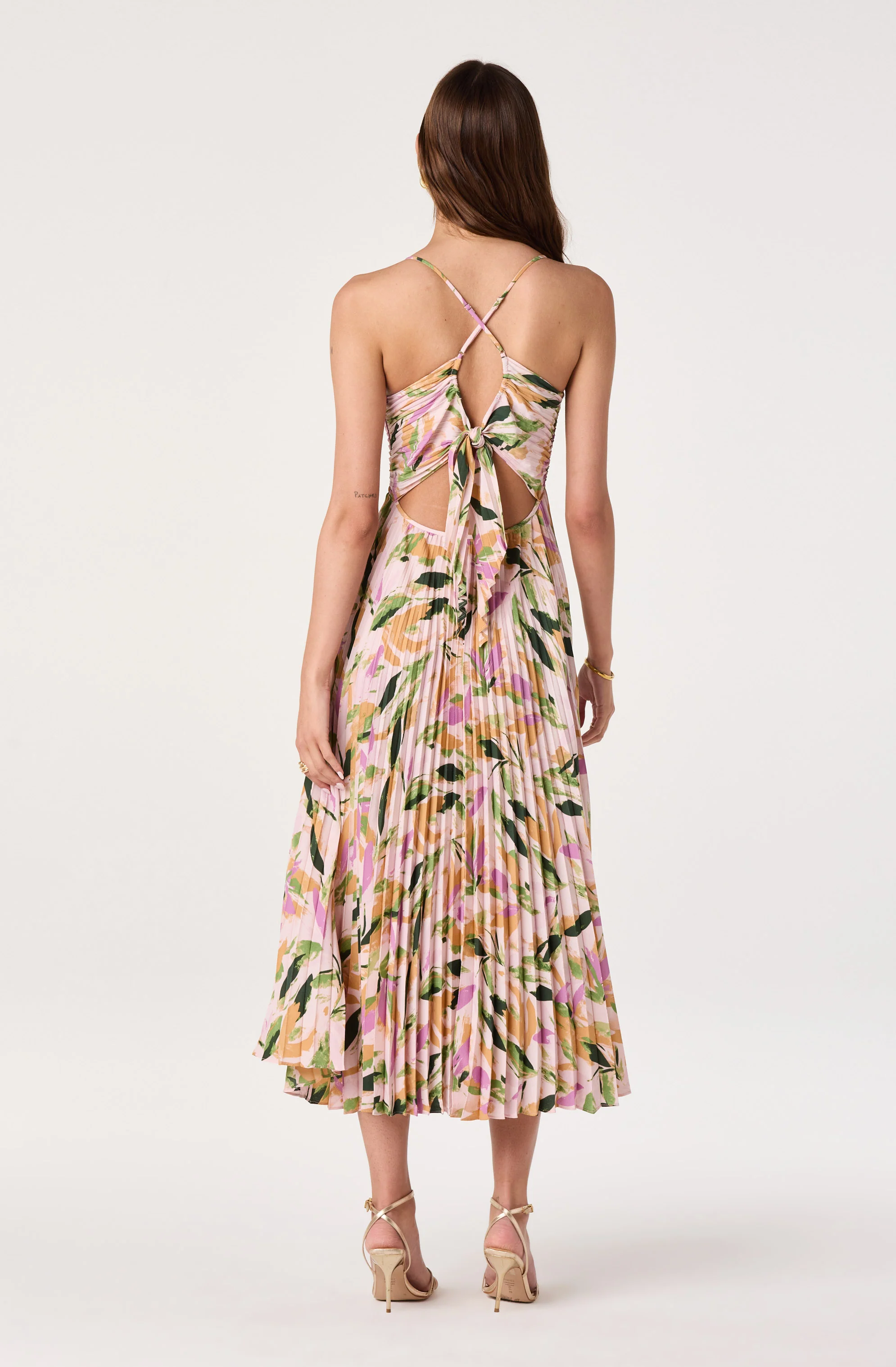 Blythe Floral Plisse Midi Dress - Image 27