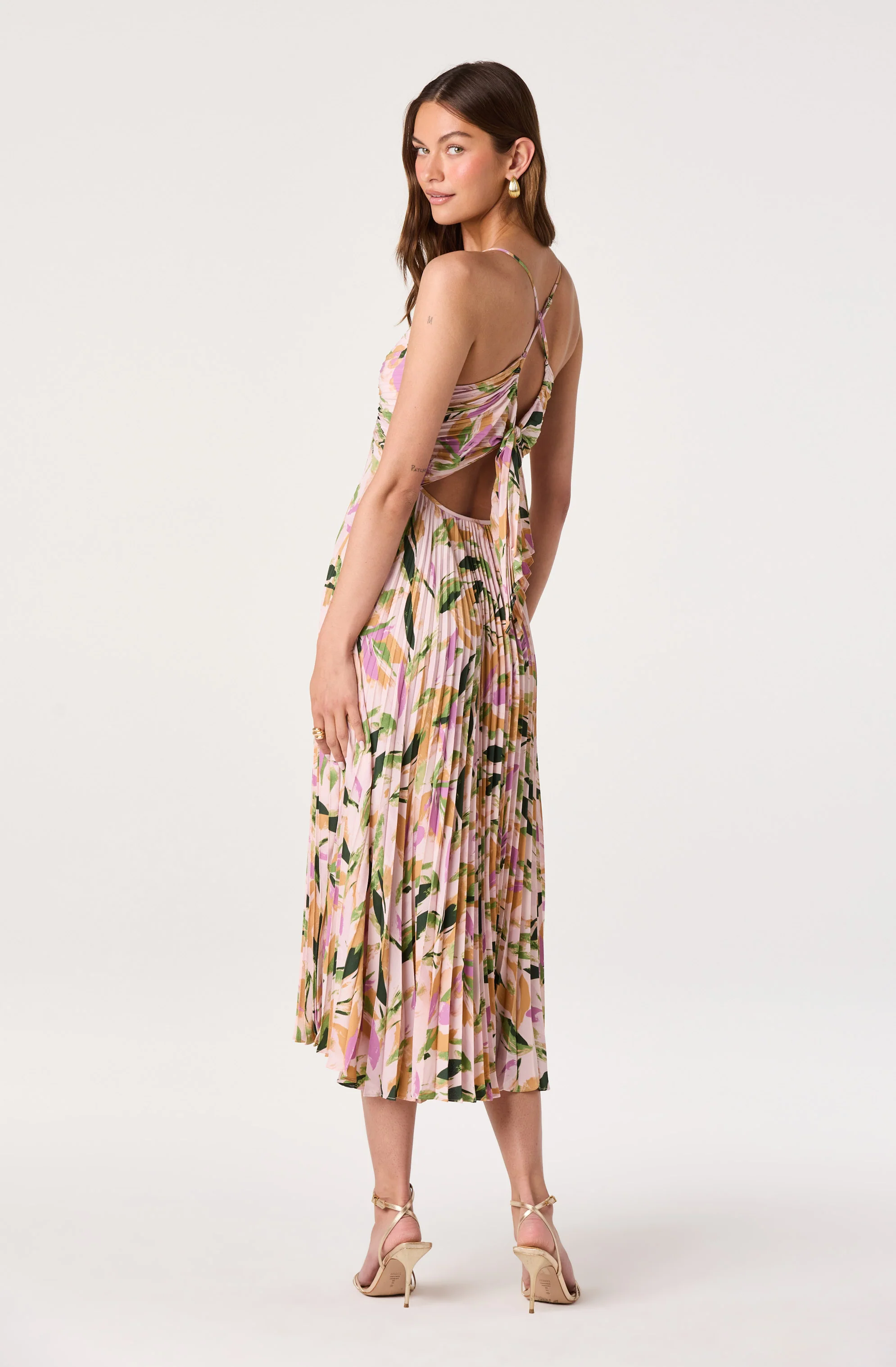 Blythe Floral Plisse Midi Dress - Image 30