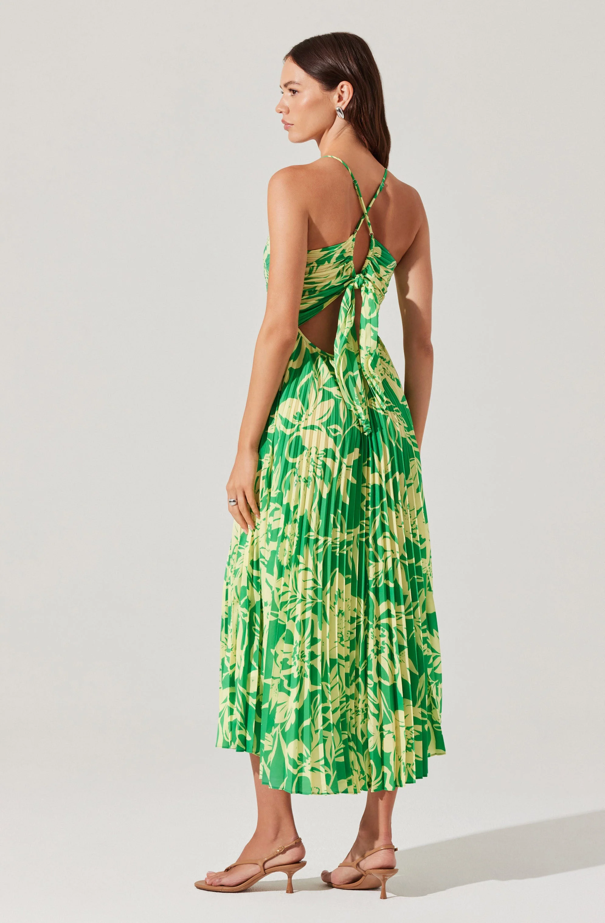Blythe Floral Plisse Midi Dress - Image 34