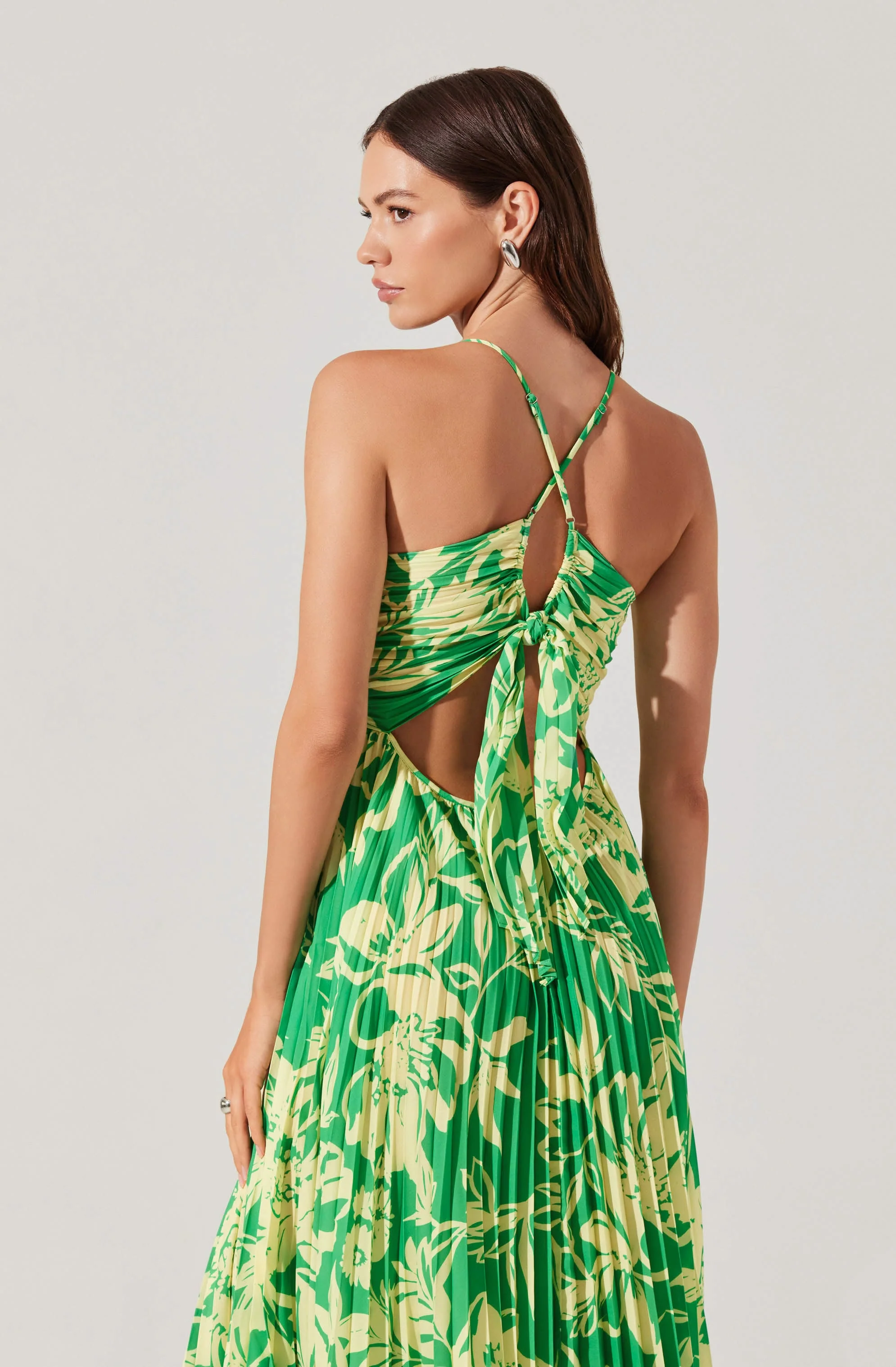 Blythe Floral Plisse Midi Dress - Image 36
