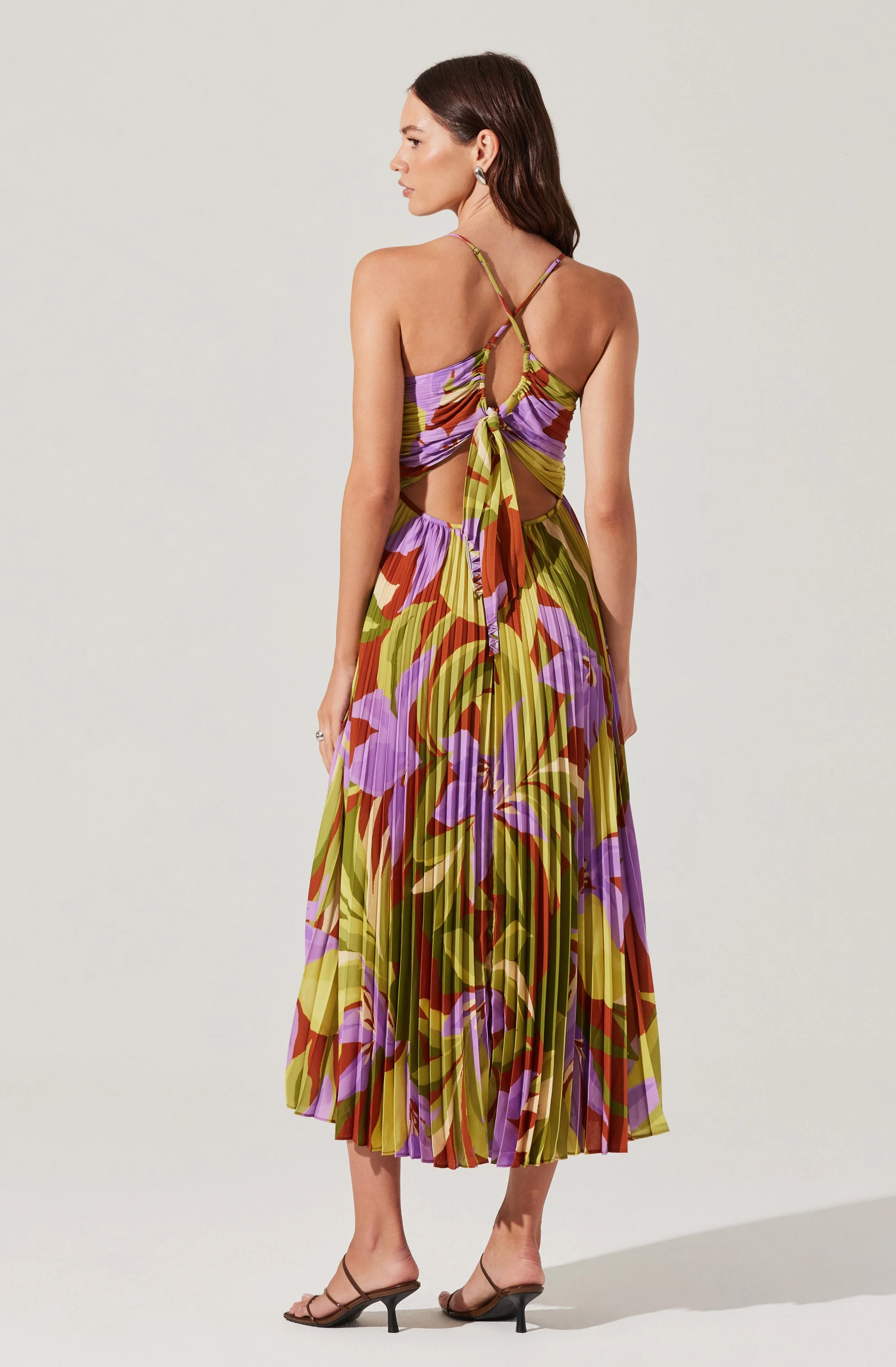 Blythe Floral Plisse Midi Dress - Image 45