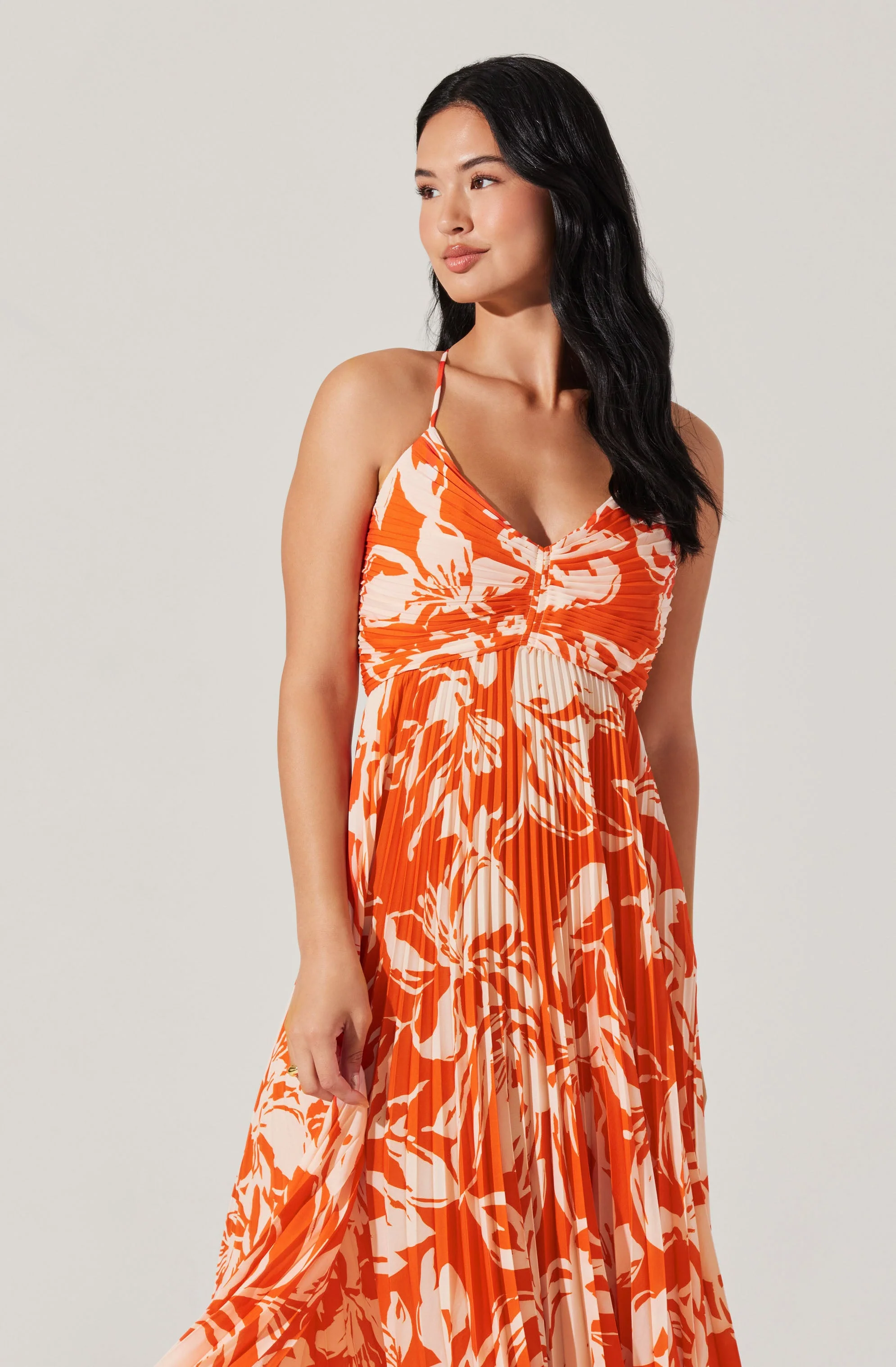 Blythe Floral Plisse Midi Dress - Image 51