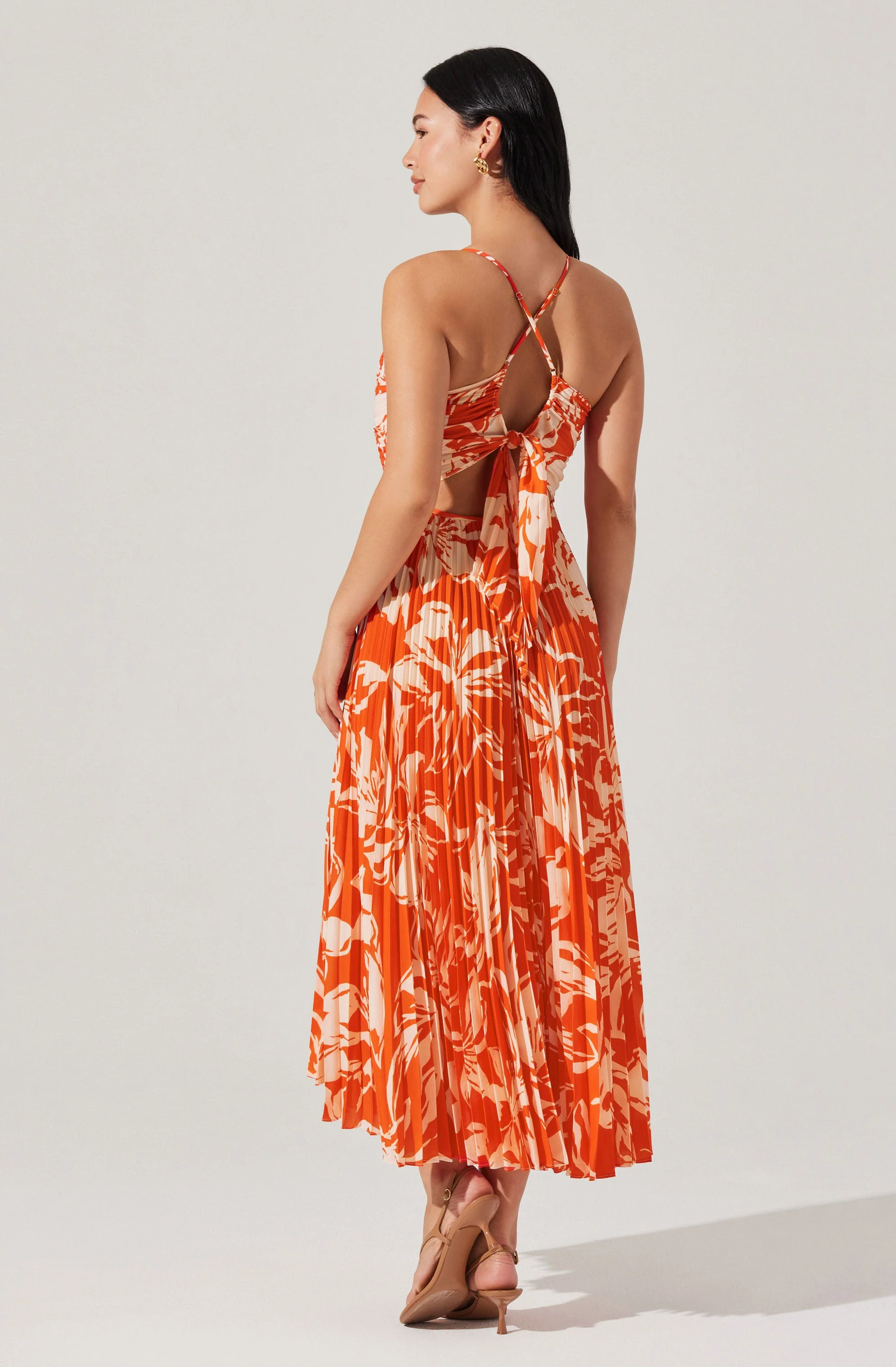 Blythe Floral Plisse Midi Dress - Image 52