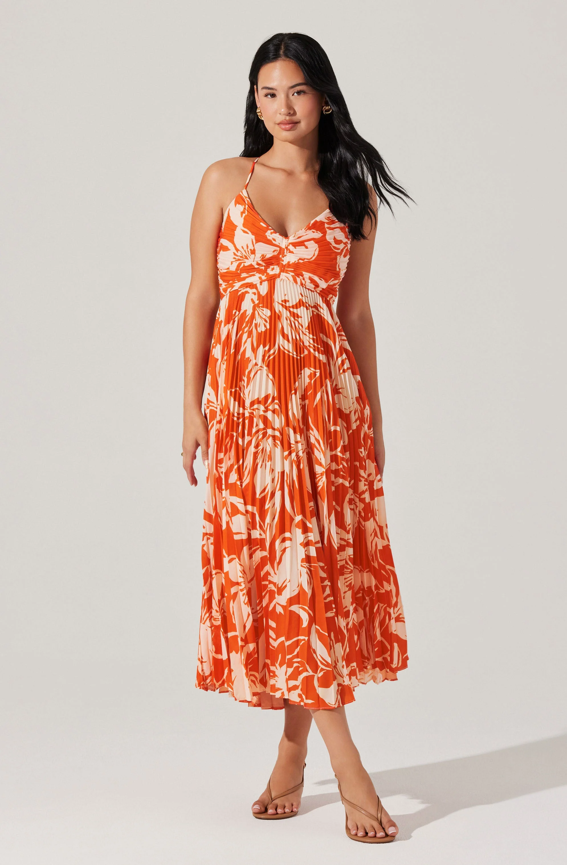 Blythe Floral Plisse Midi Dress - Image 54