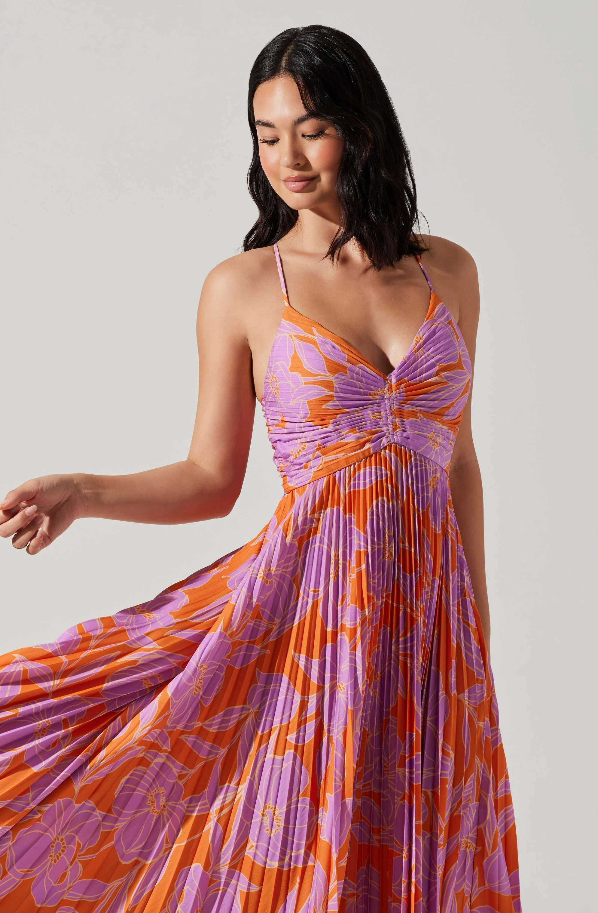 Blythe Floral Plisse Midi Dress - Image 57