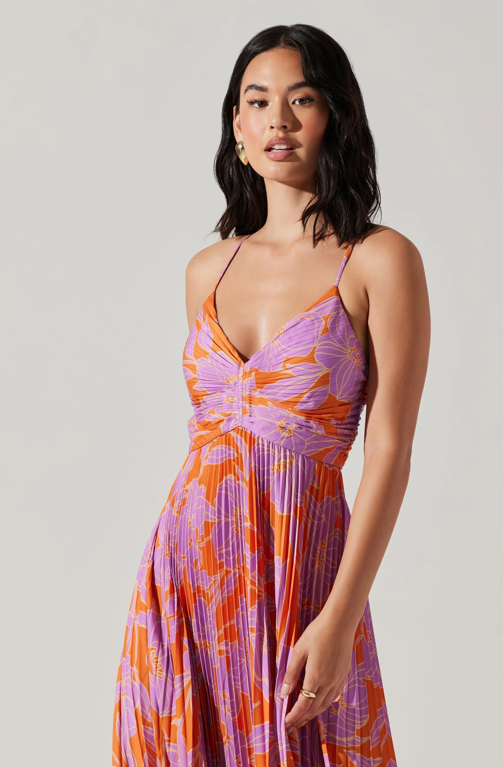 Blythe Floral Plisse Midi Dress - Image 58