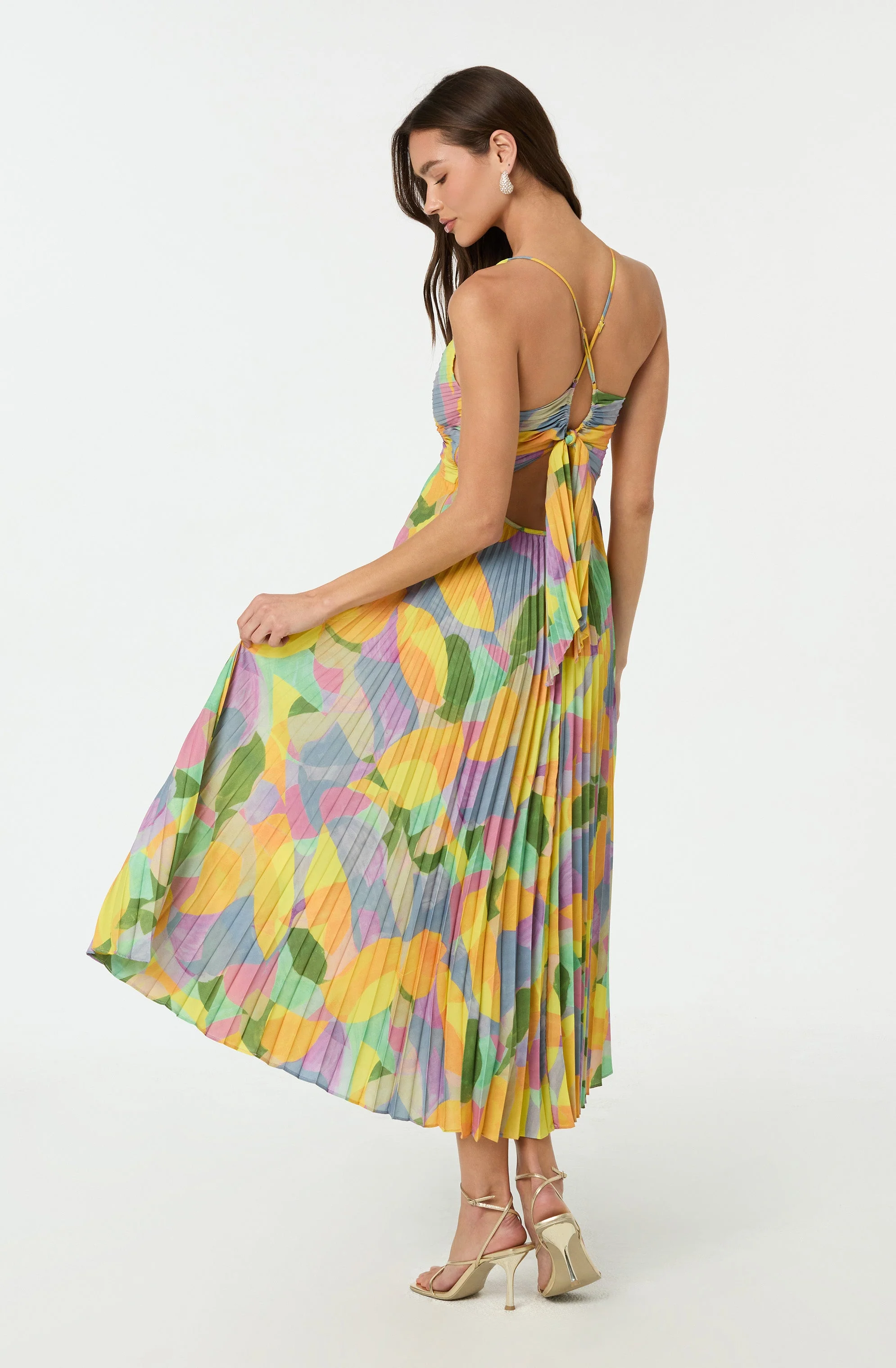 Blythe Floral Plisse Midi Dress - Image 70