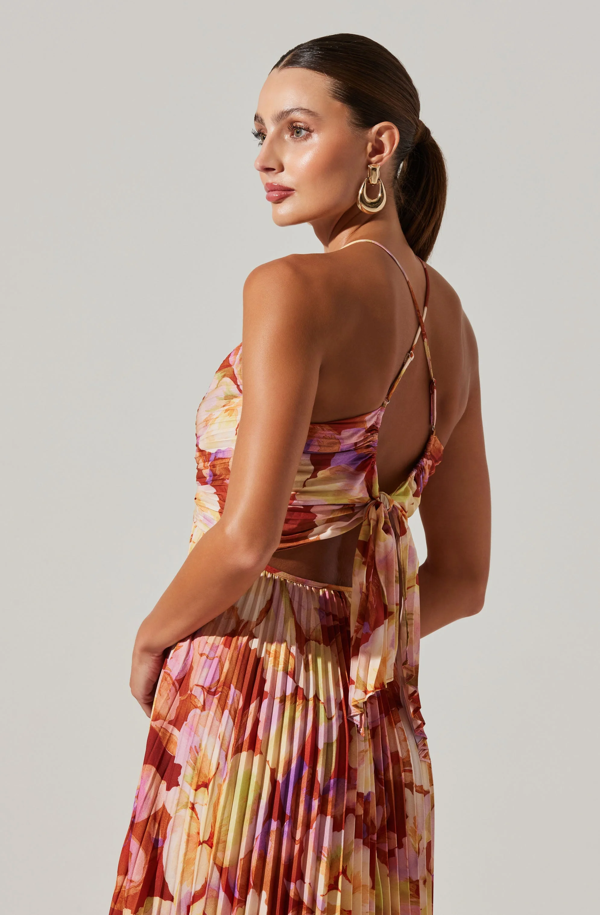 Blythe Floral Plisse Midi Dress - Image 88
