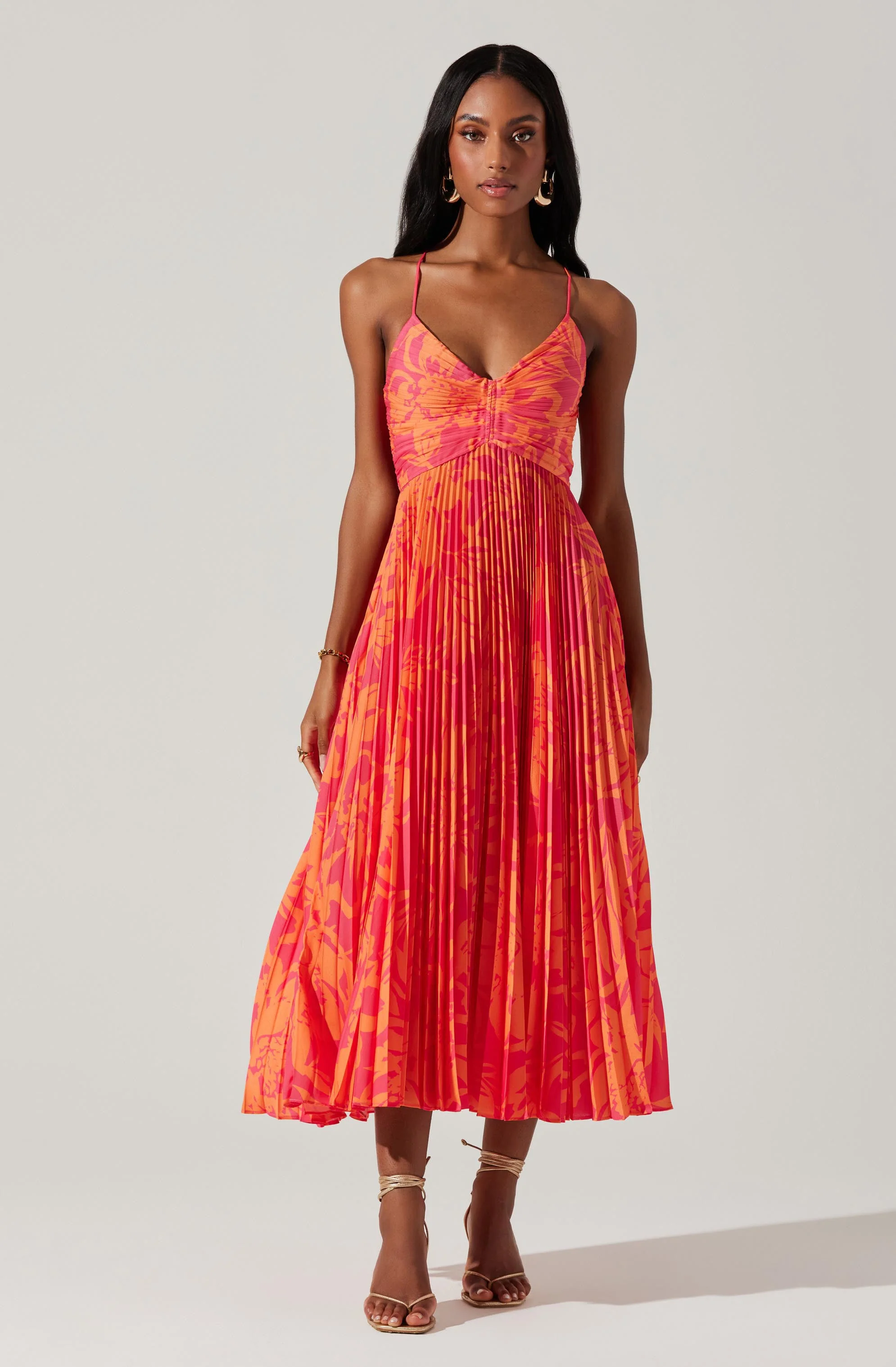 Blythe Floral Plisse Midi Dress - Image 94