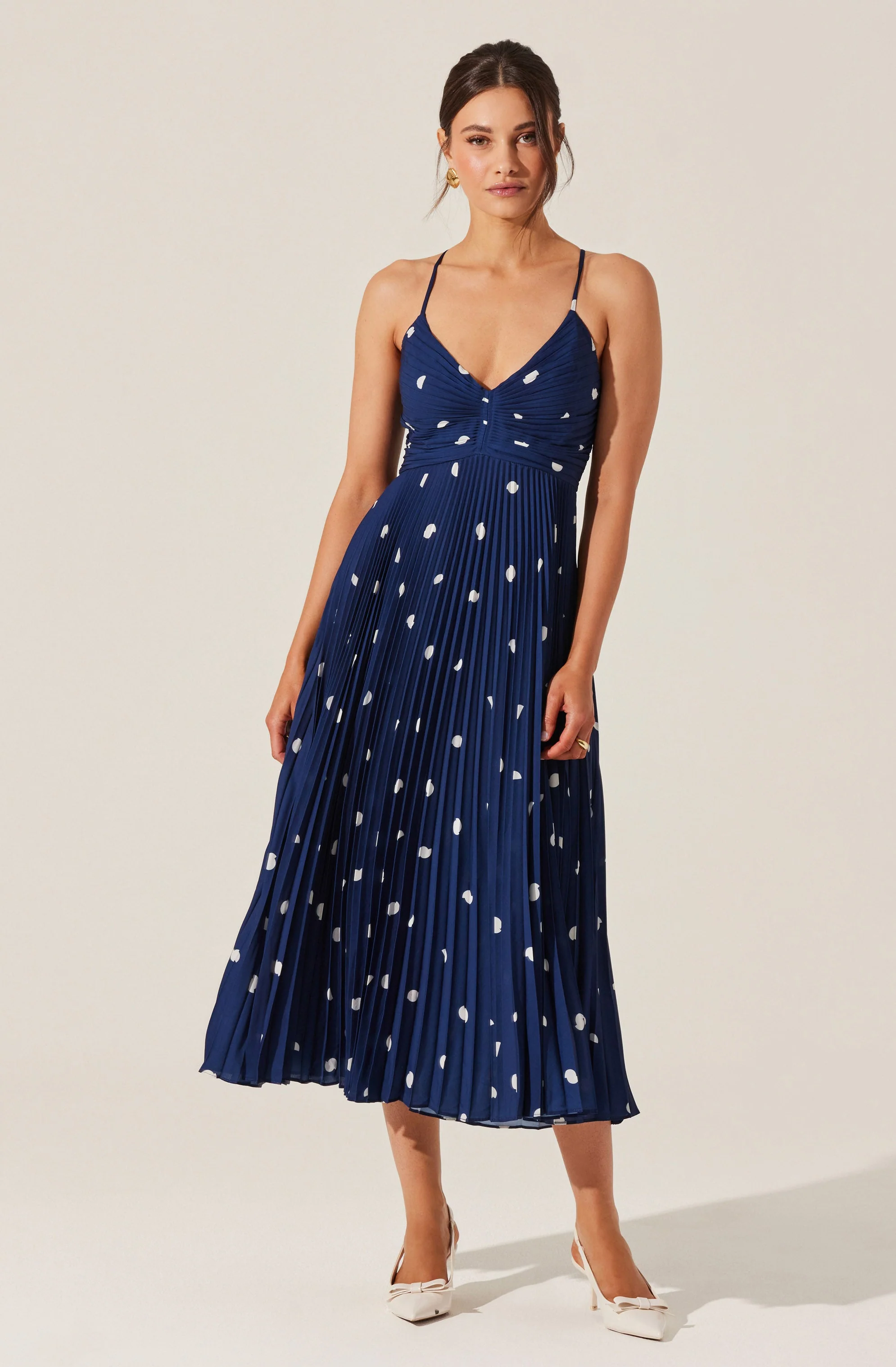 Blythe Floral Plisse Midi Dress - Image 3