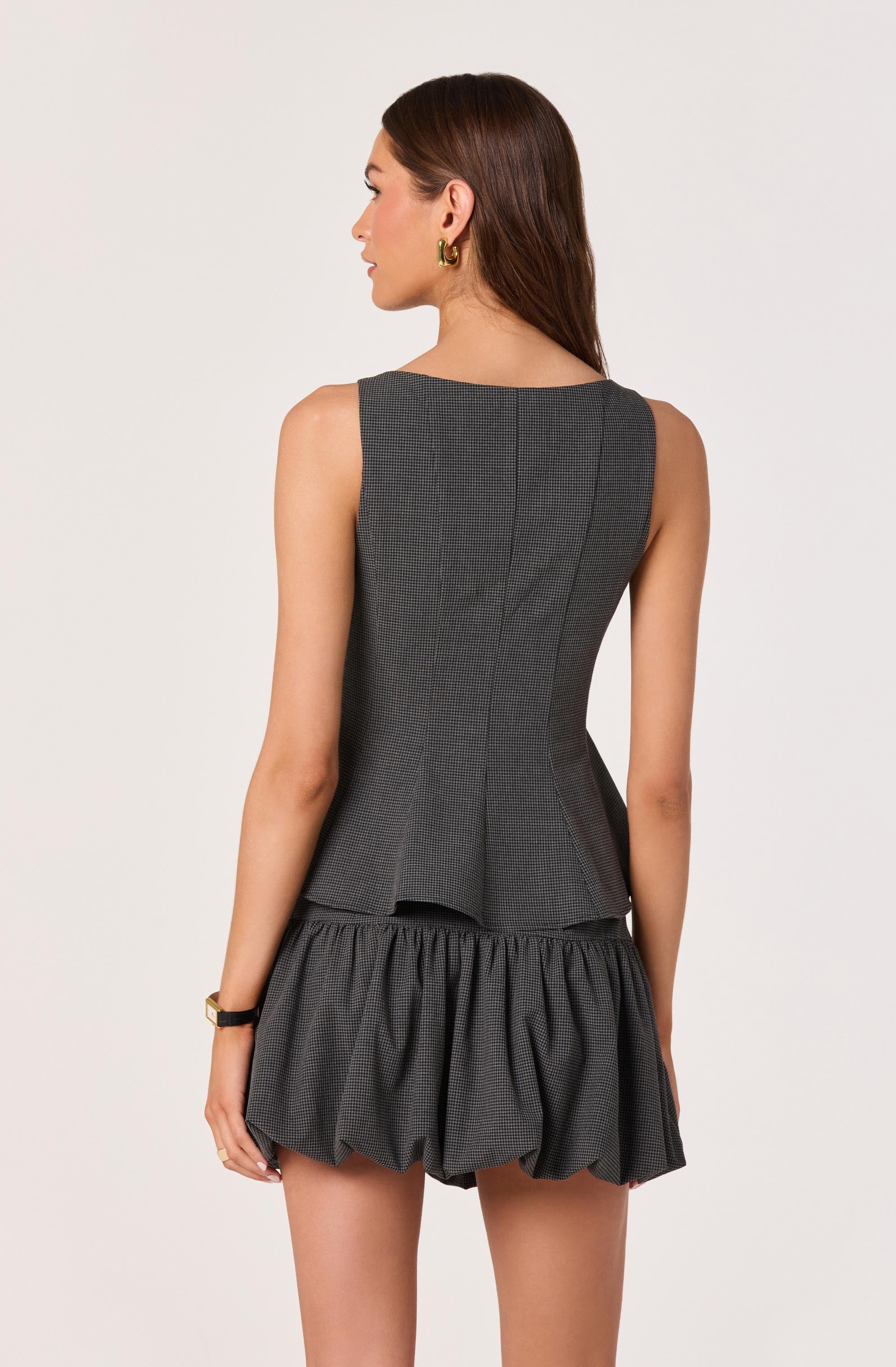 Boat Neck Peplum Top - Image 5