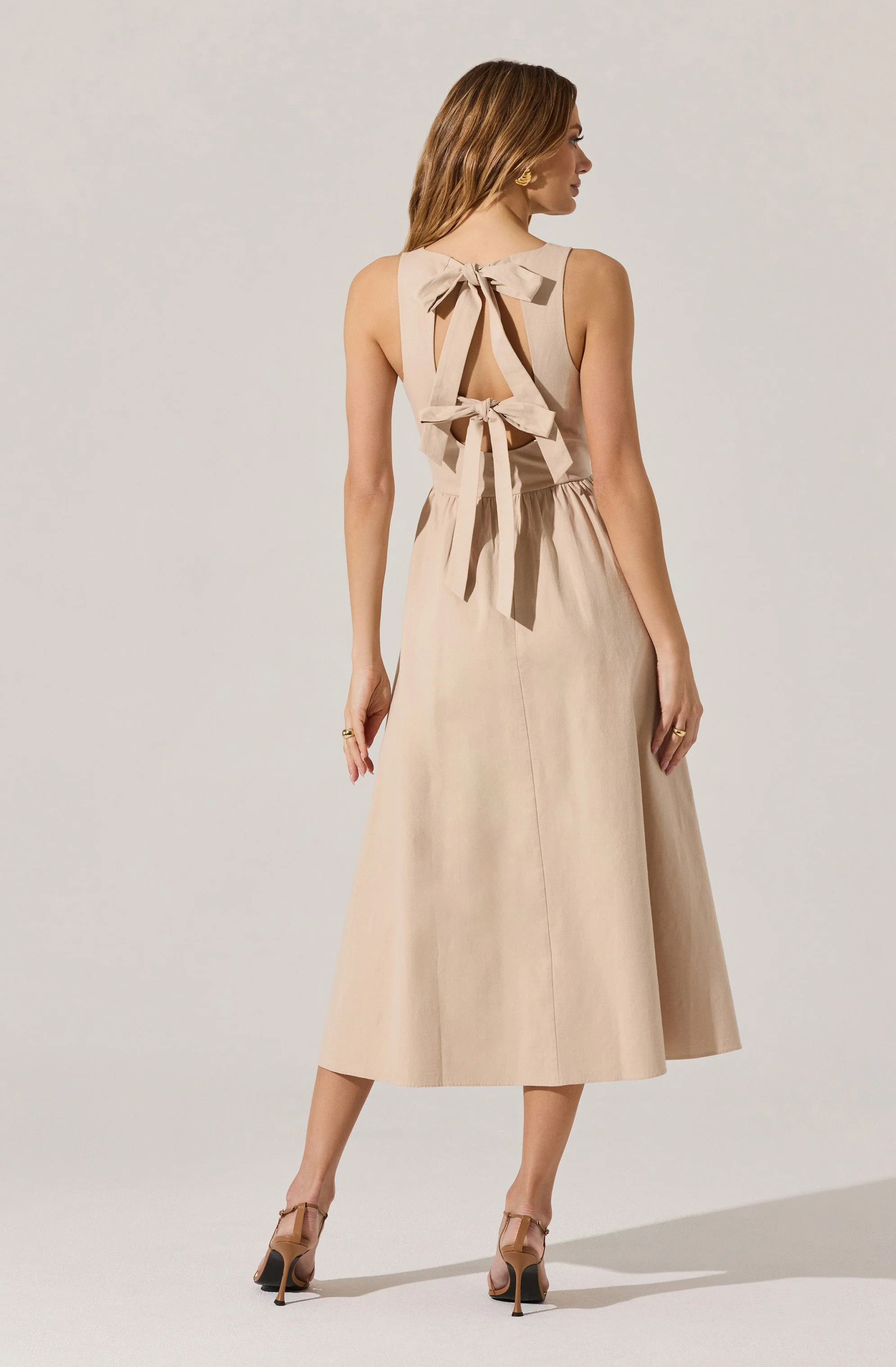 Bow Back Apron Midi Dress - Image 13