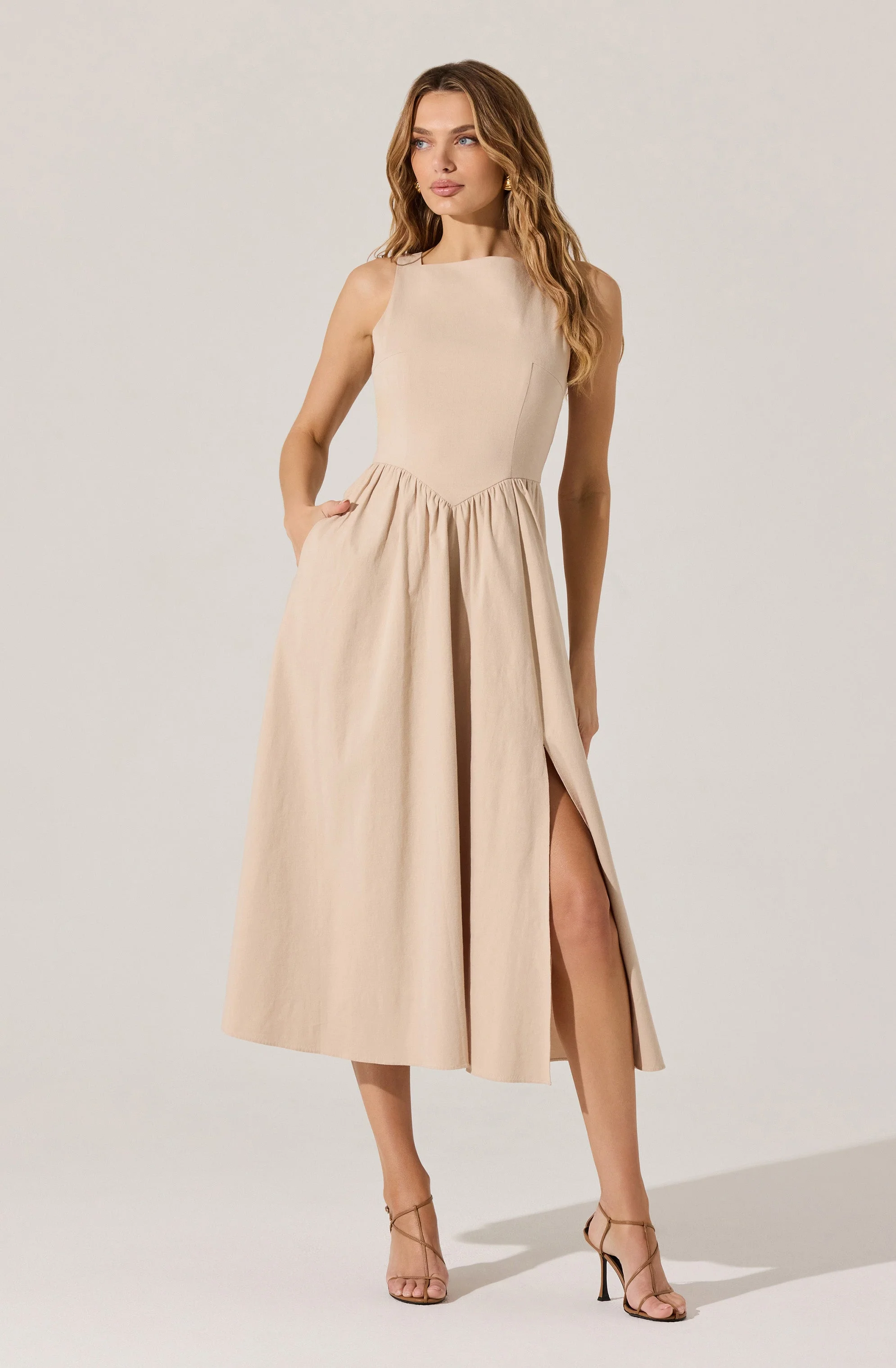 Bow Back Apron Midi Dress - Image 14