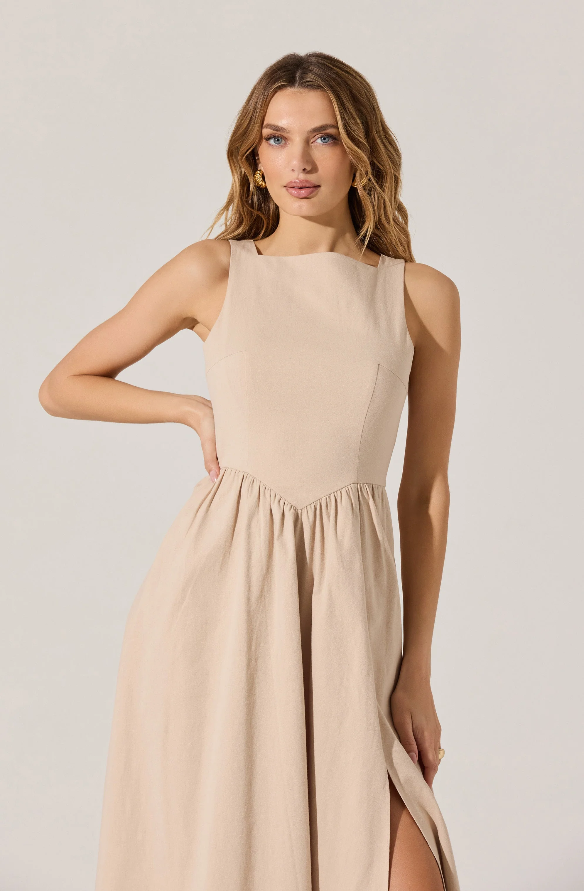 Bow Back Apron Midi Dress - Image 15