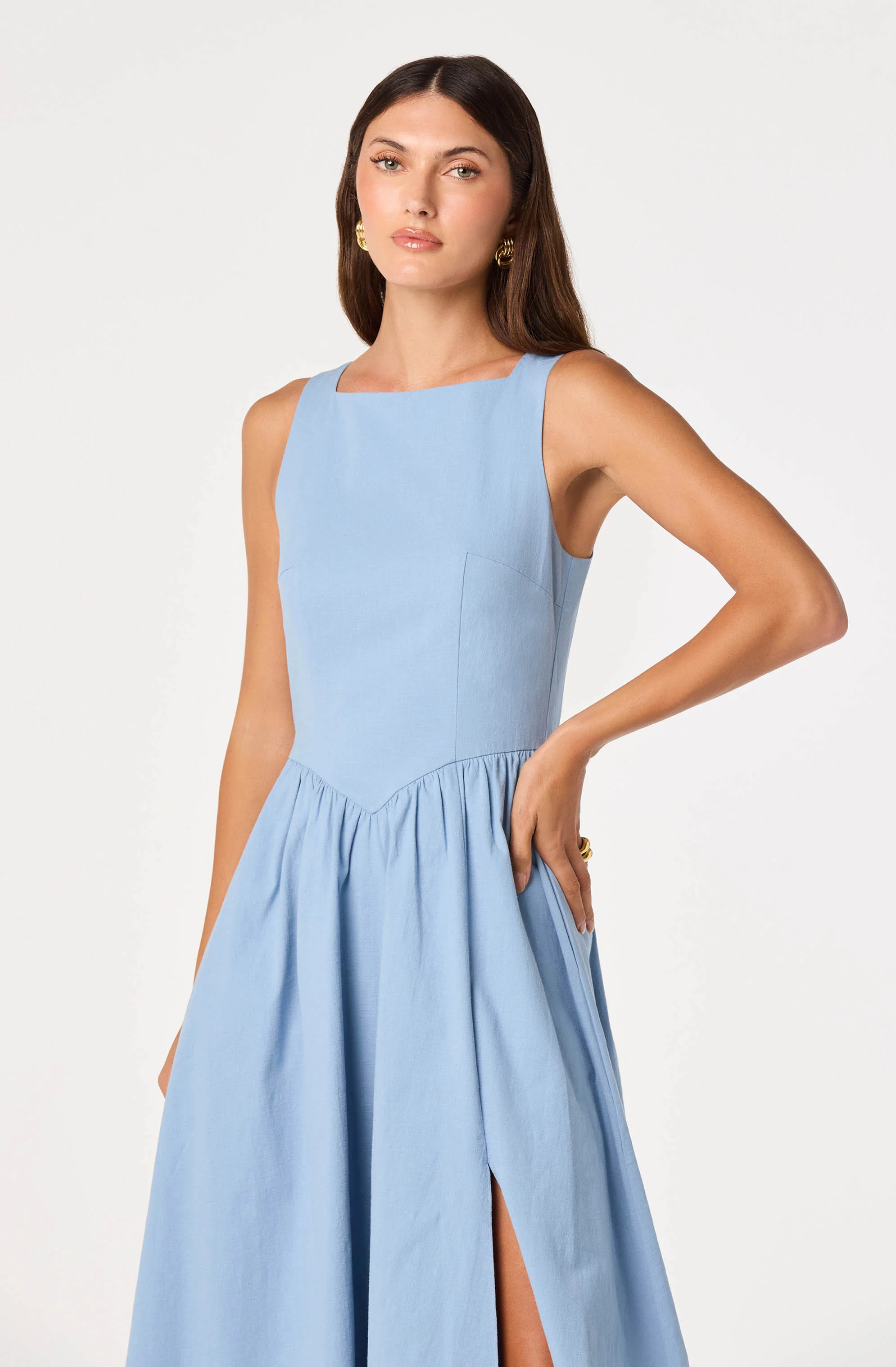 Bow Back Apron Midi Dress - Image 2