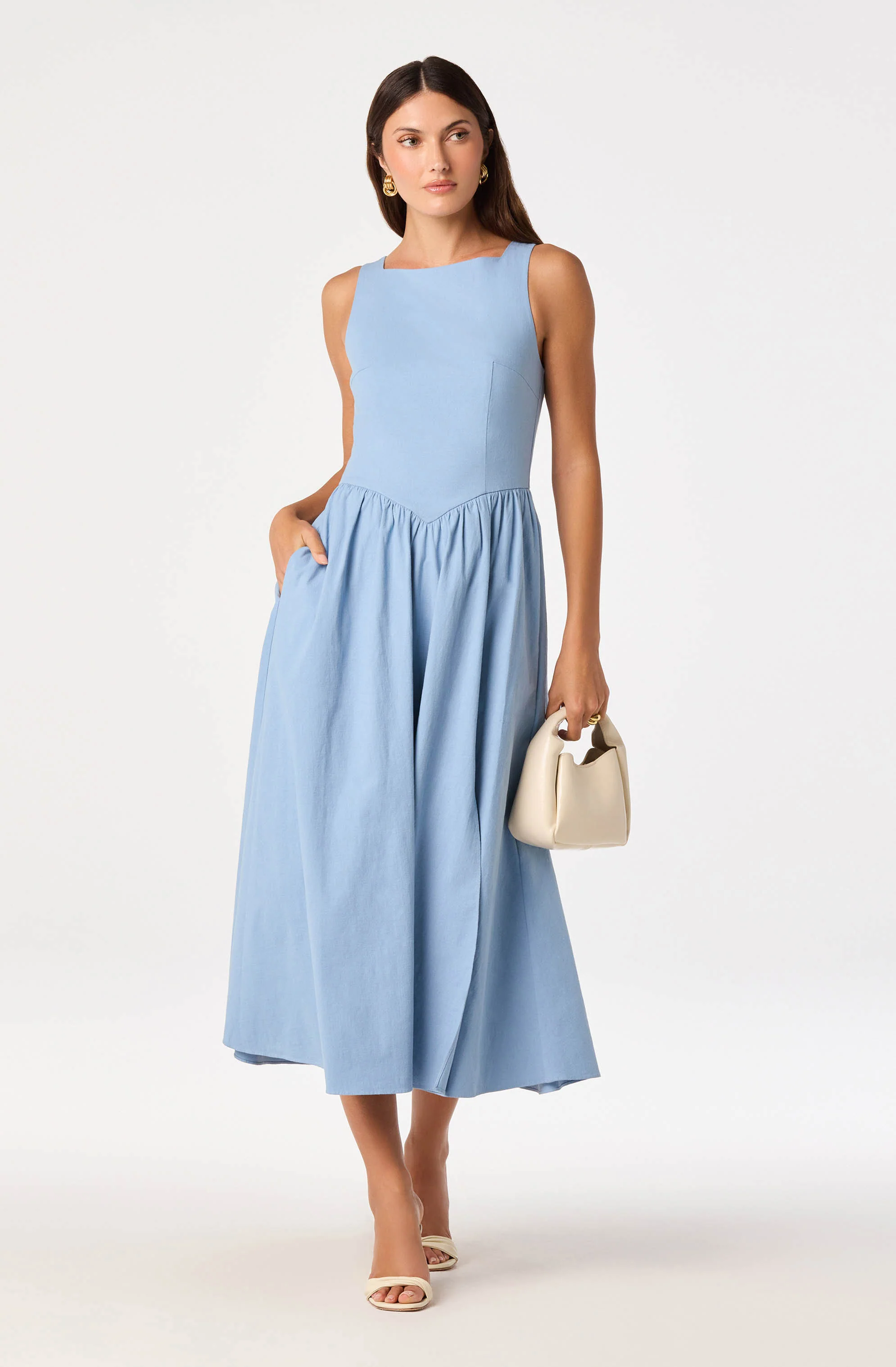 Bow Back Apron Midi Dress - Image 3