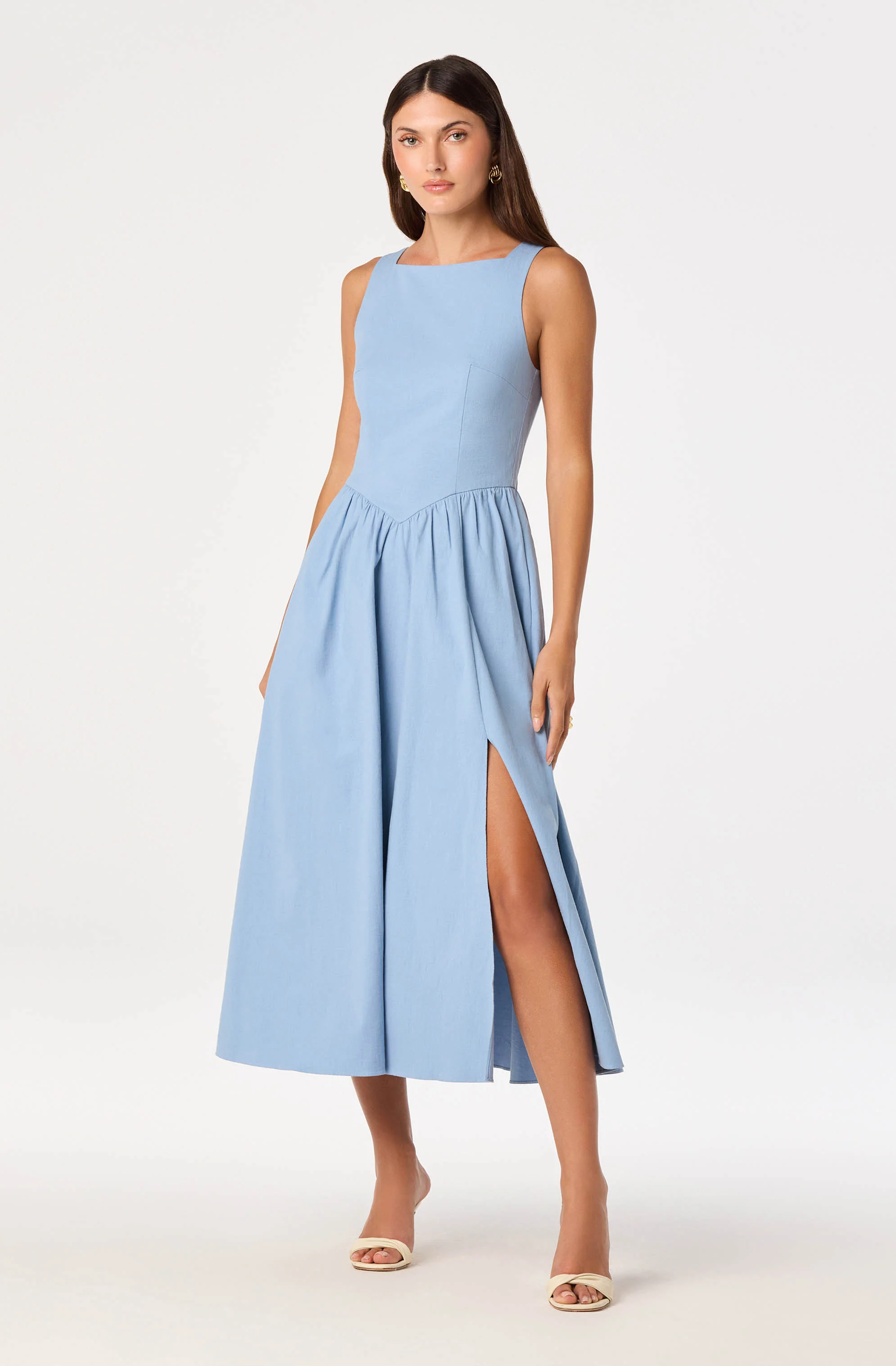 Bow Back Apron Midi Dress - Image 4