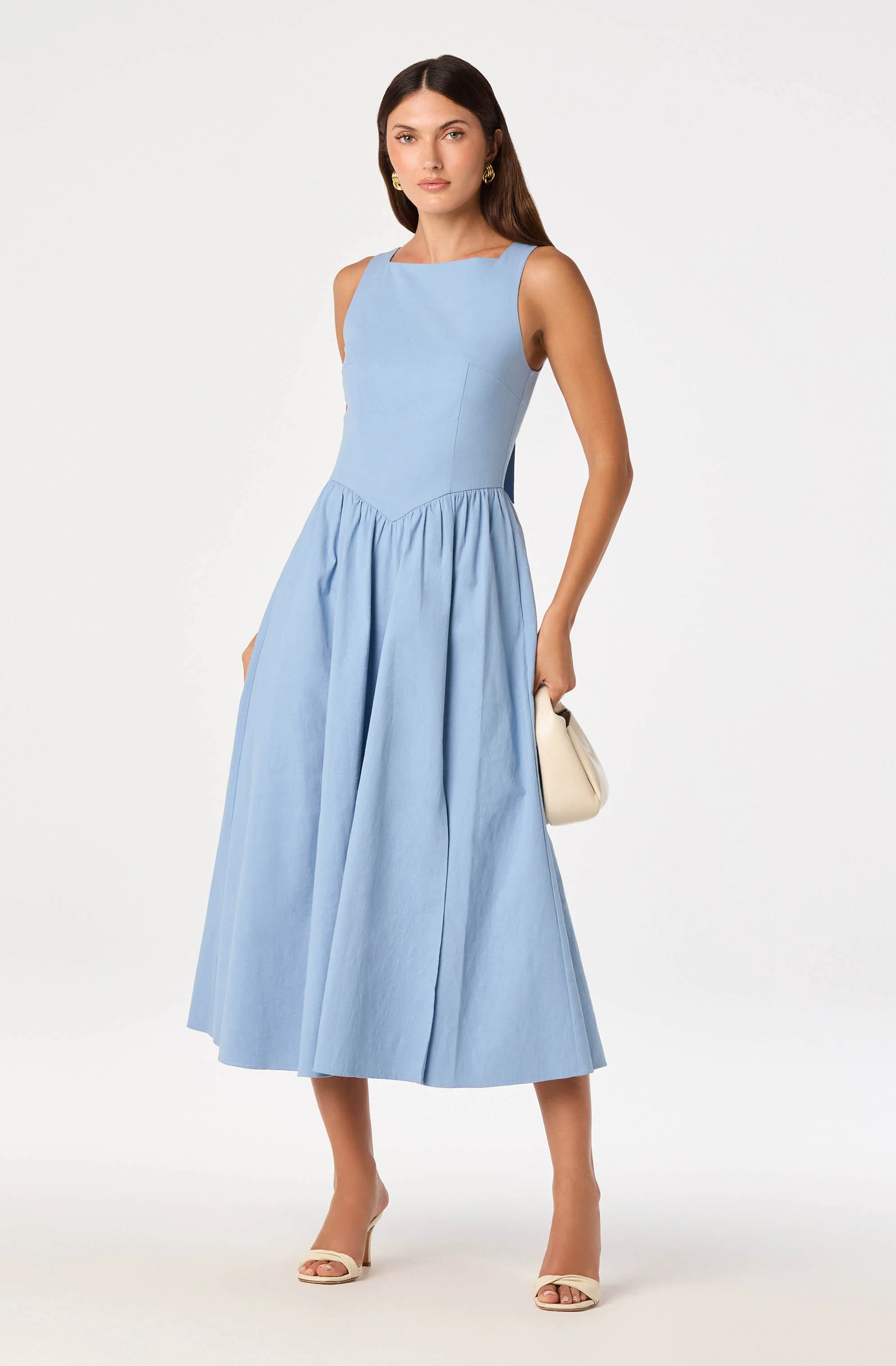 Bow Back Apron Midi Dress - Image 5