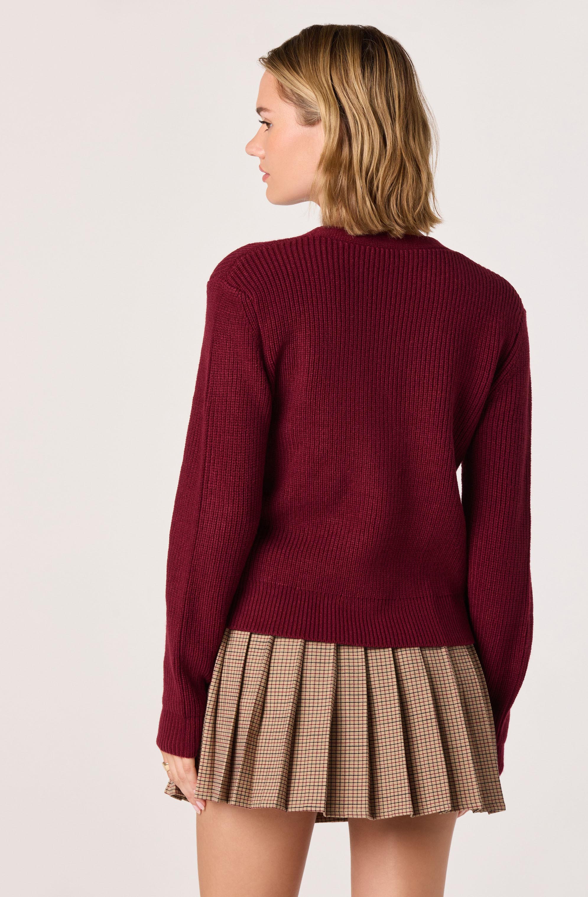 Embellished Bow Button Cardigan - Image 4