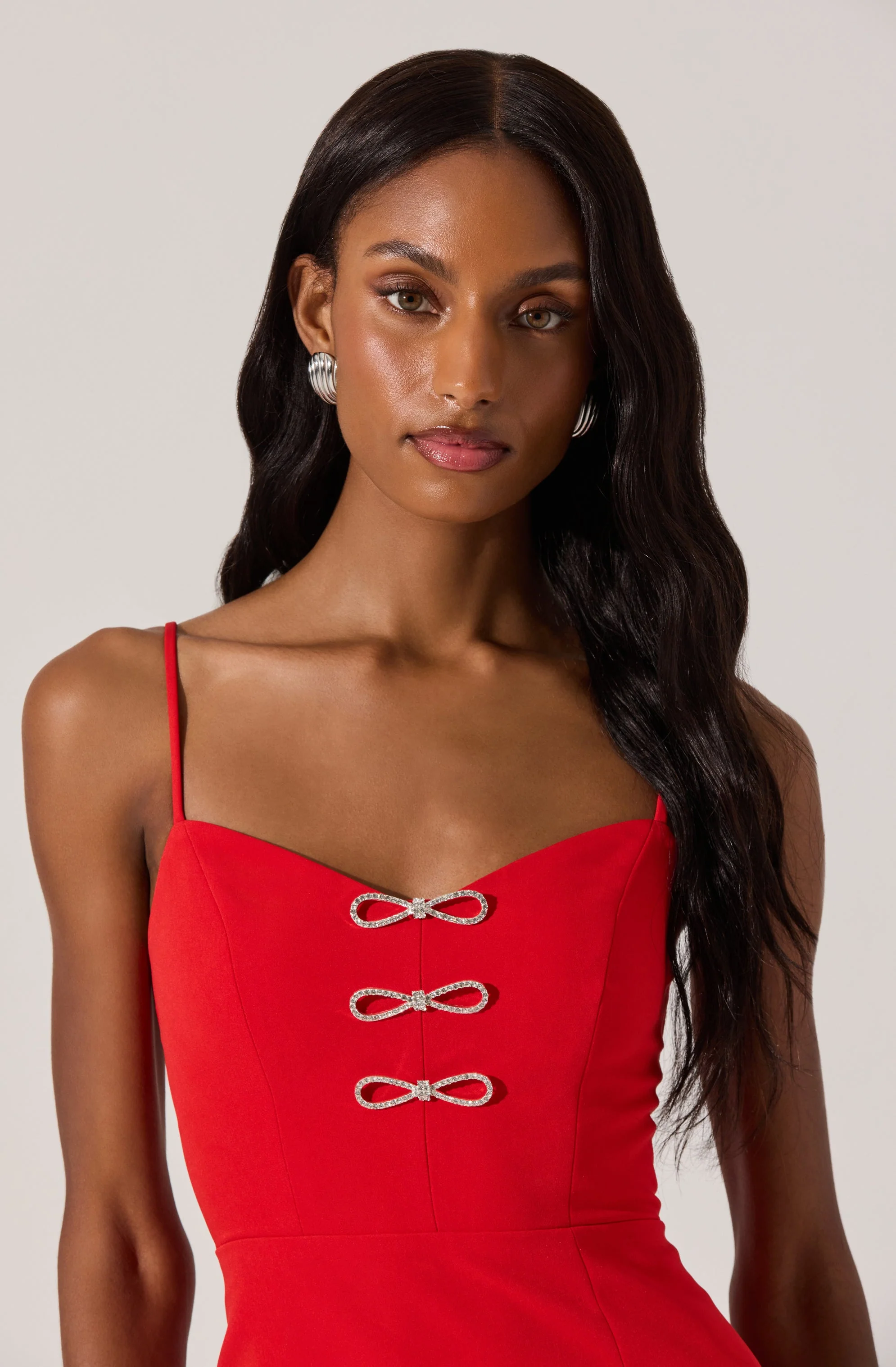 Embellished Bow Detail Midi Dress - Image 6