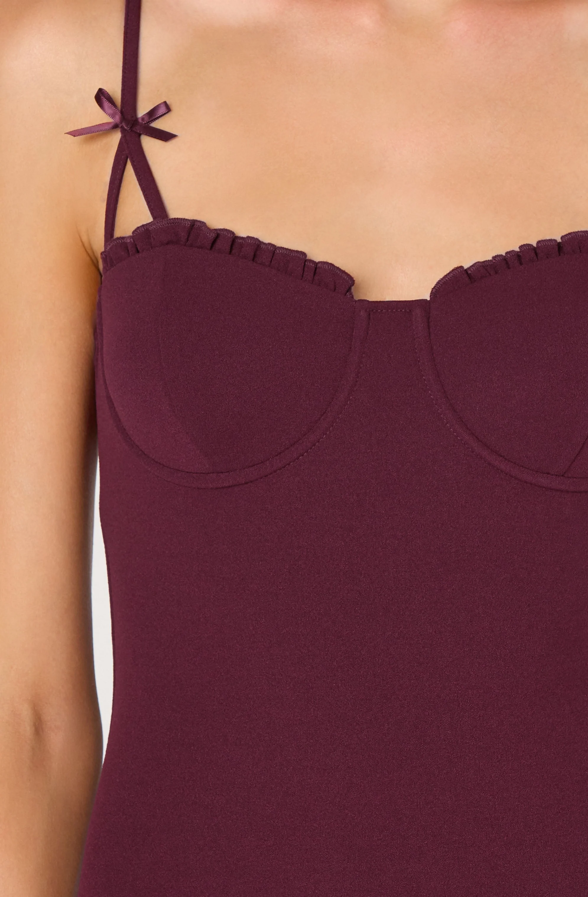 Bow Strap Bustier Midi Dress - Image 12