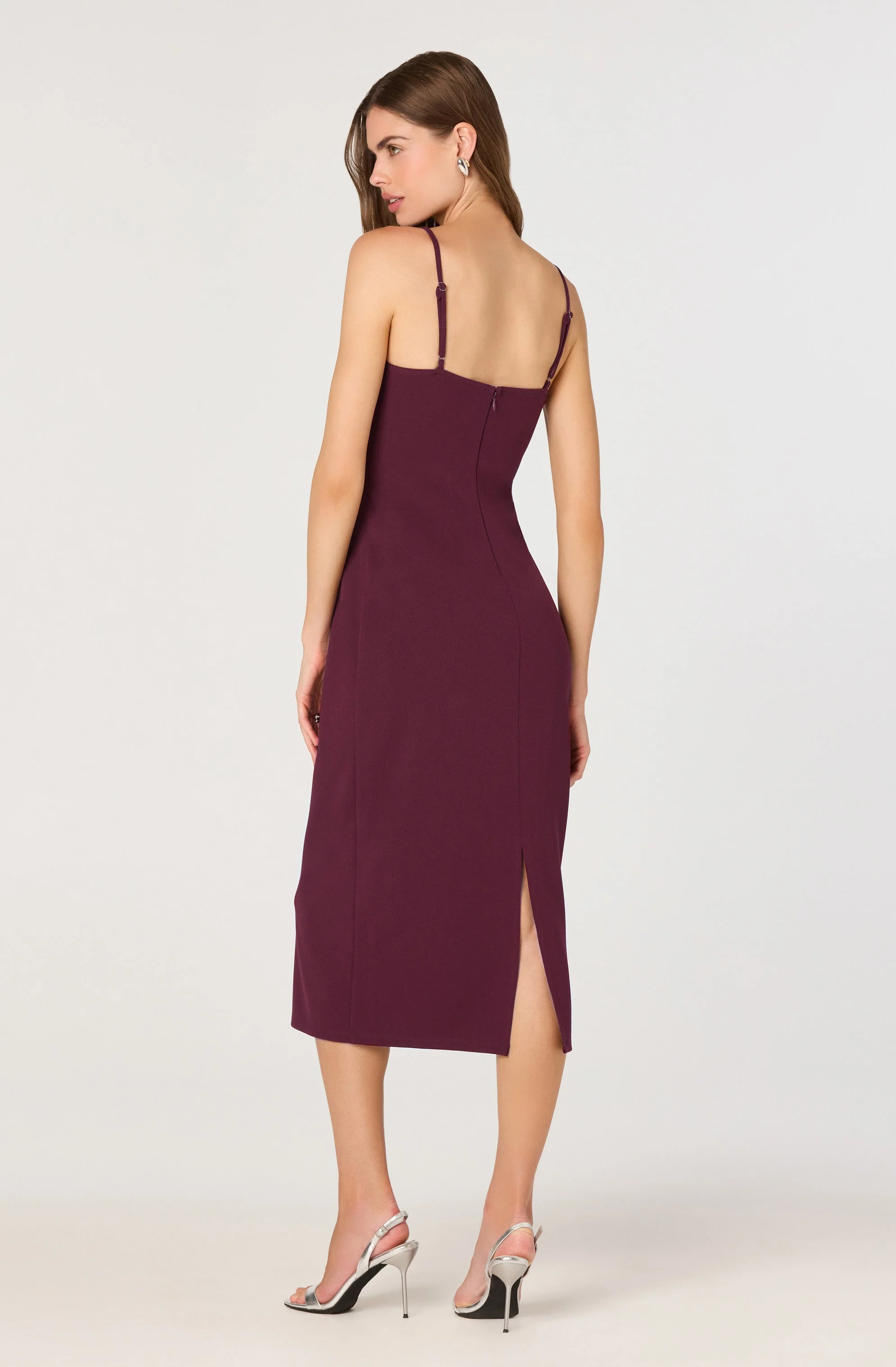 Bow Strap Bustier Midi Dress - Image 8