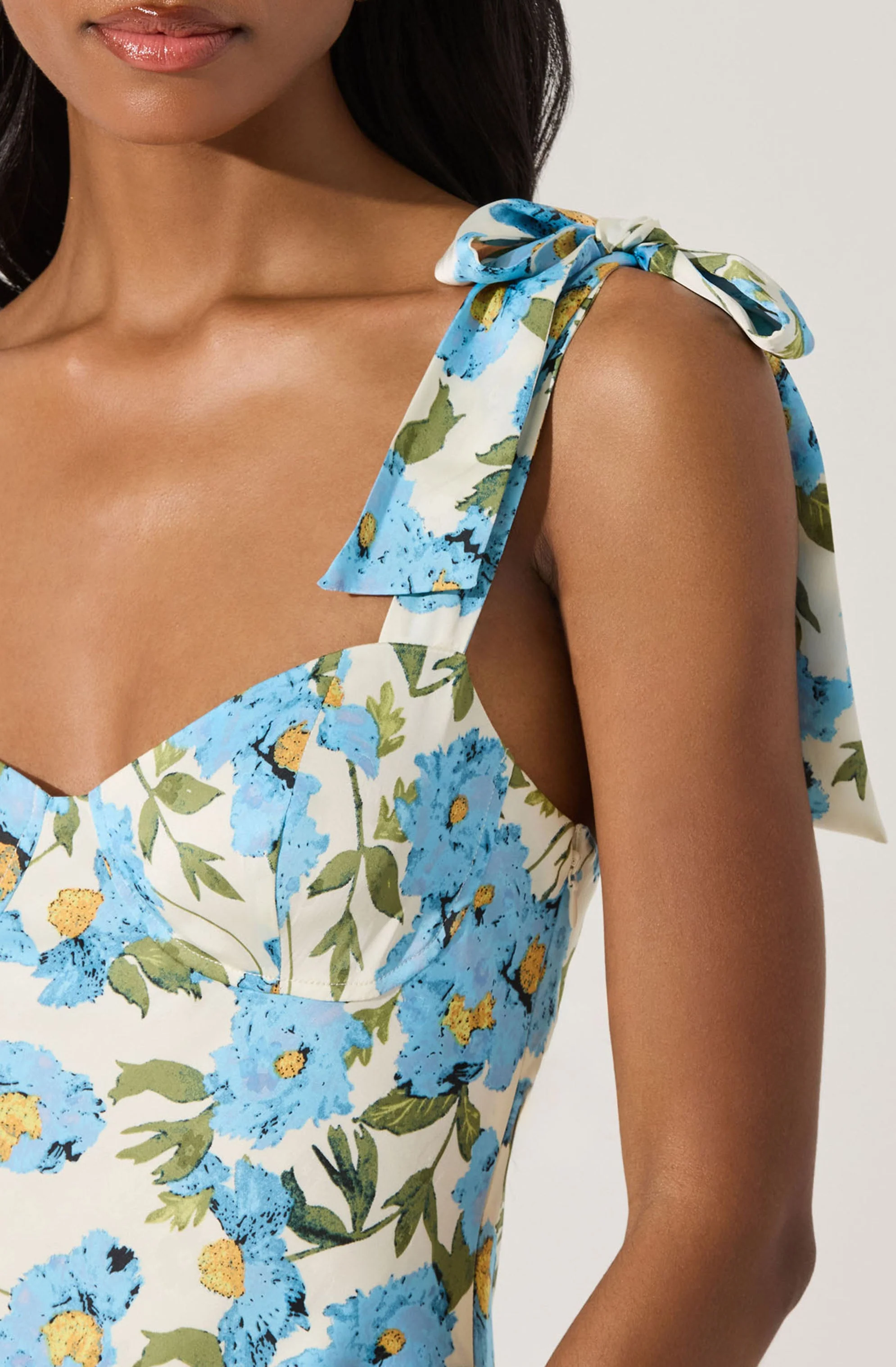 Sweetheart Bow Strap Midi Dress - Image 2