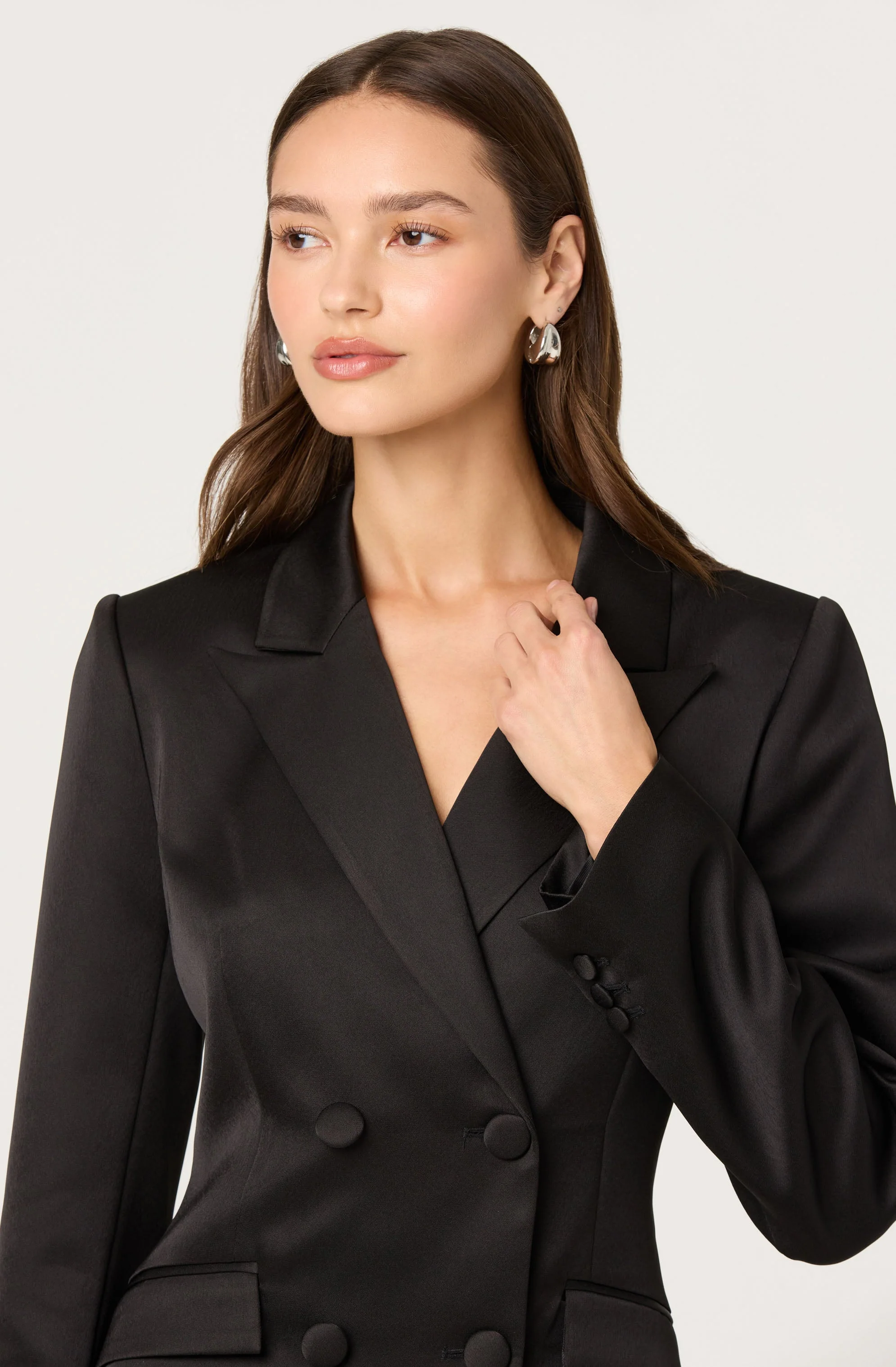 Breonna Feather Trim Blazer Dress - Image 2