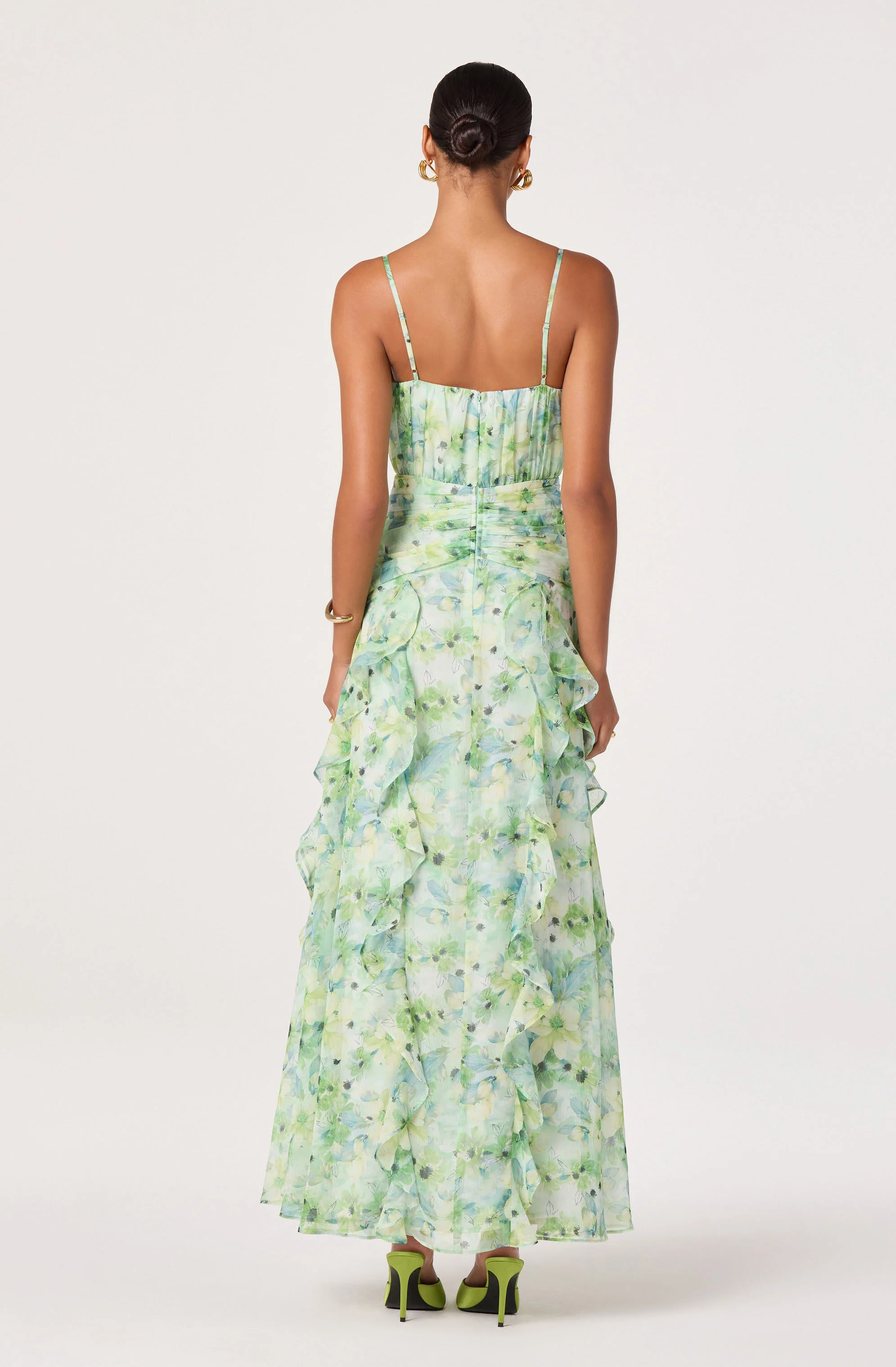 Brianna Ruffle Chiffon Maxi Dress - Image 6