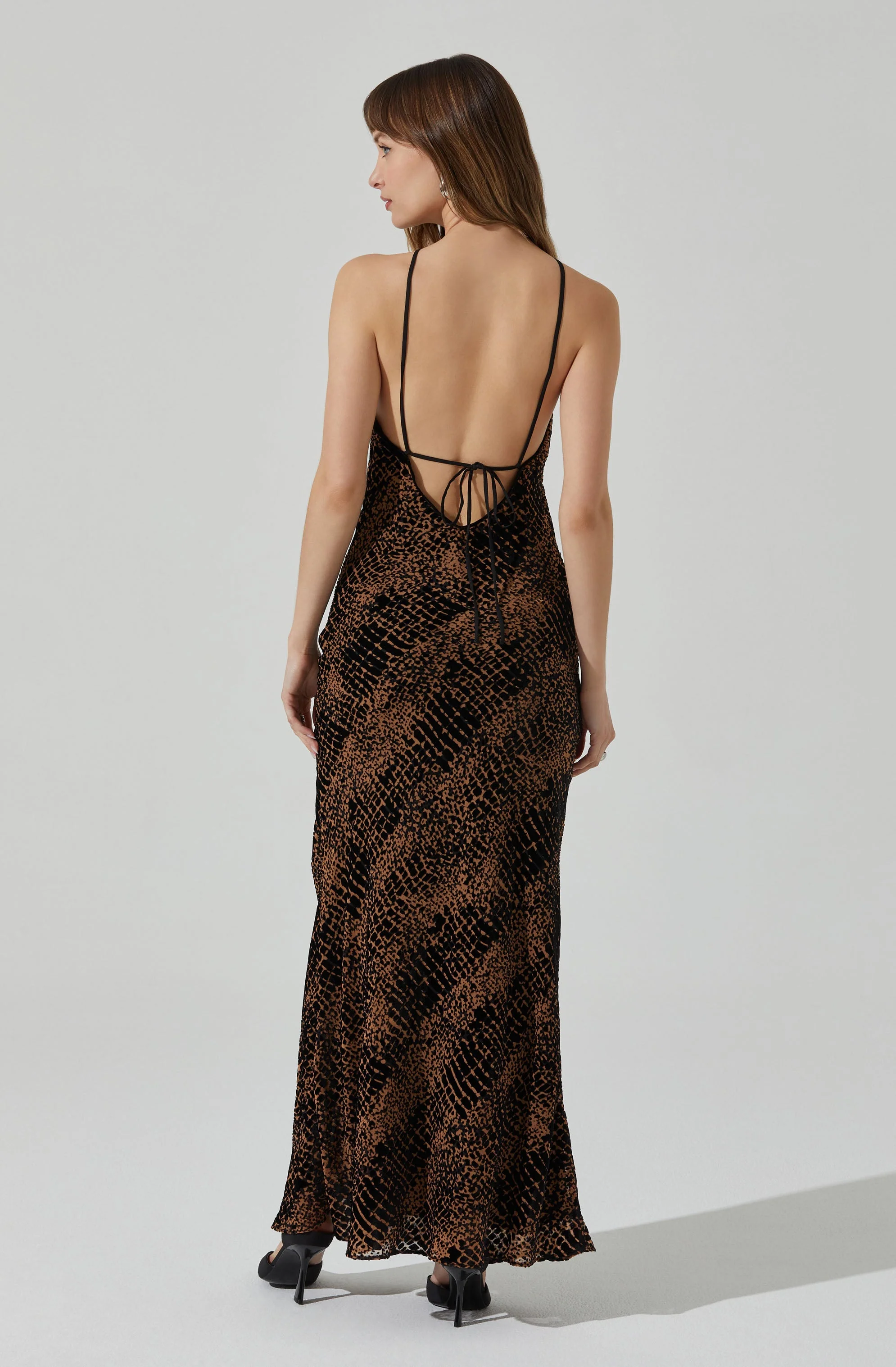 Briotte Velvet Burnout Maxi Dress - Image 4