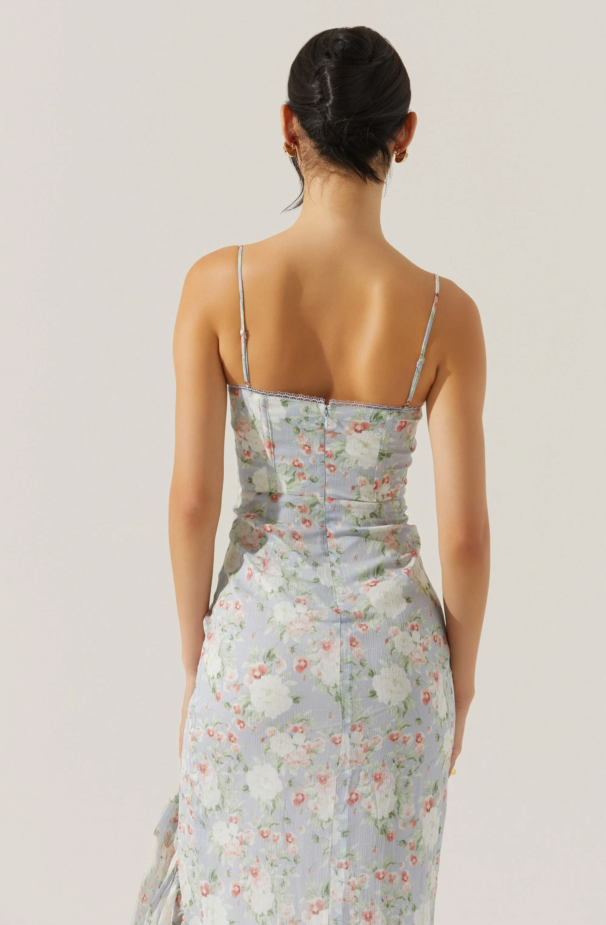 Brisbane Asymmetrical Floral Midi Dress - Image 12