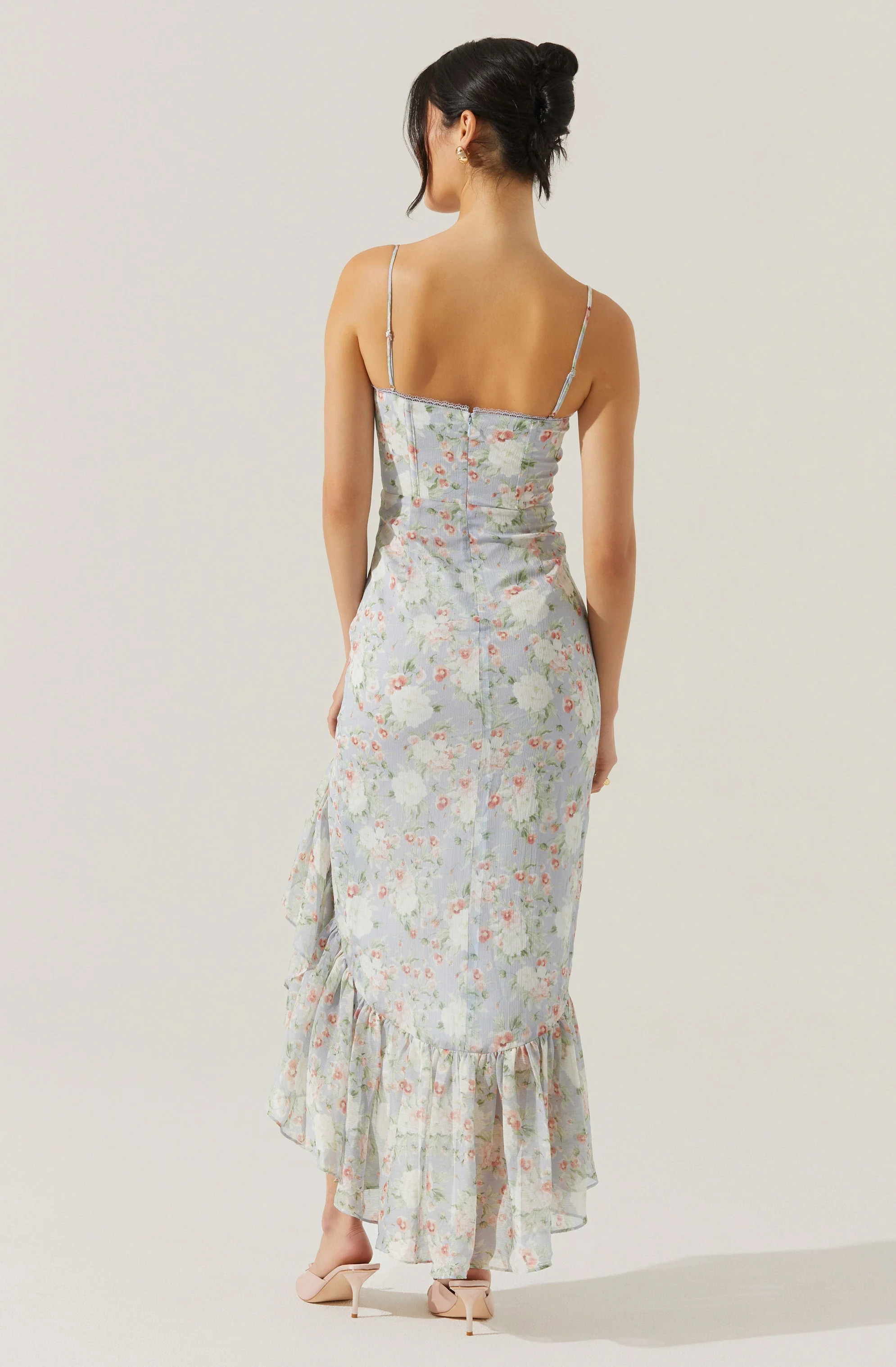 Brisbane Asymmetrical Floral Midi Dress - Image 9