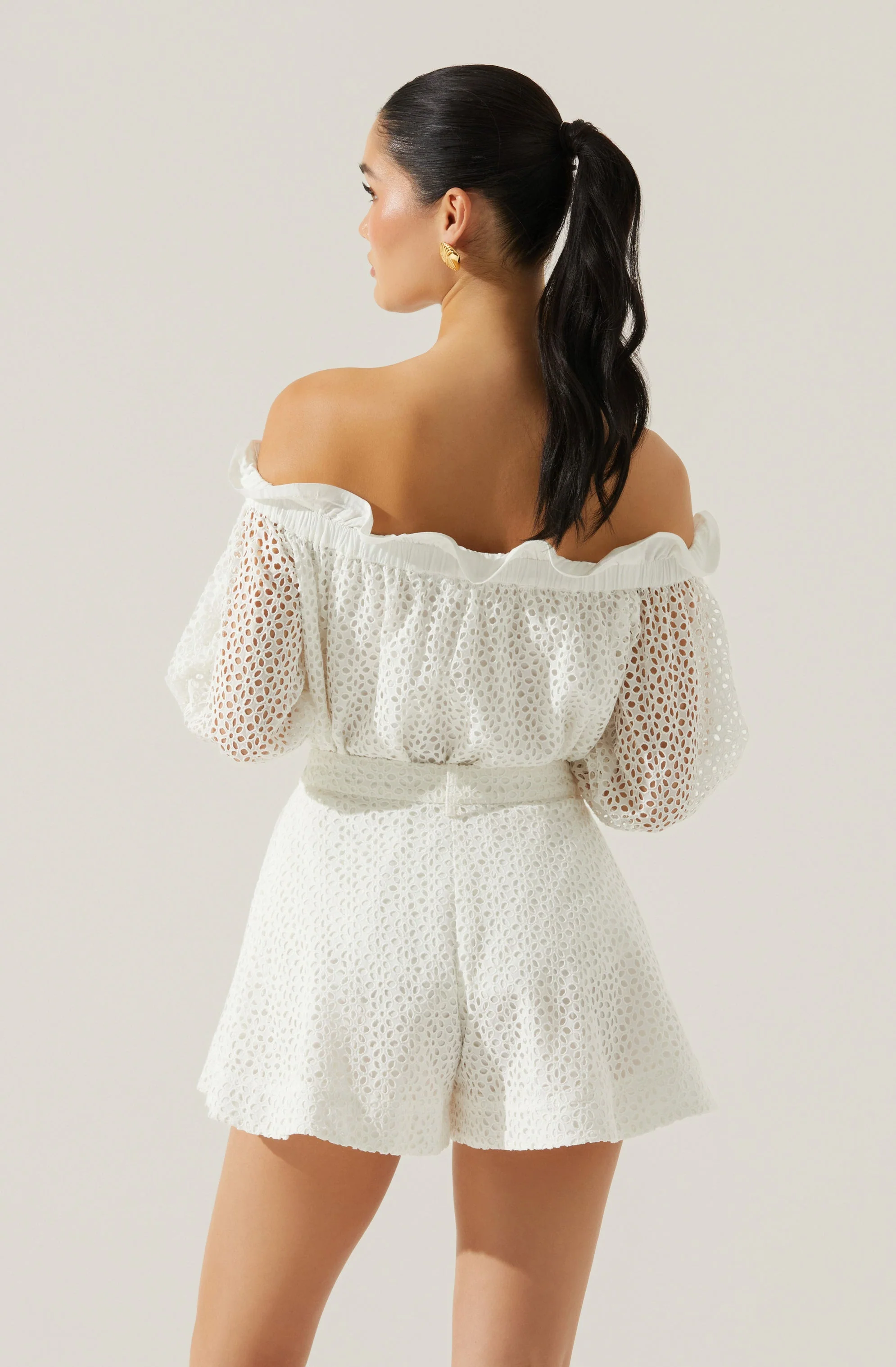 Brissa Eyelet Off Shoulder Top - Image 2