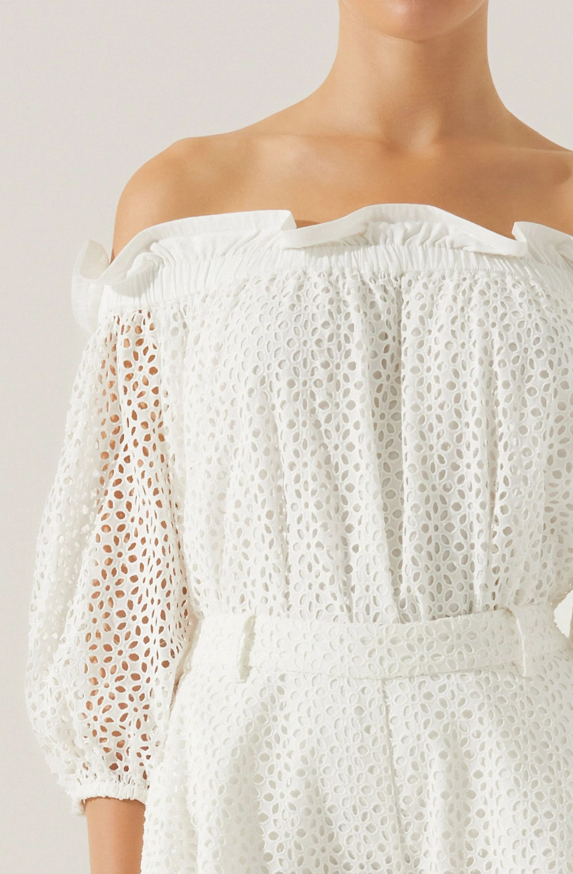 Brissa Eyelet Off Shoulder Top - Image 3