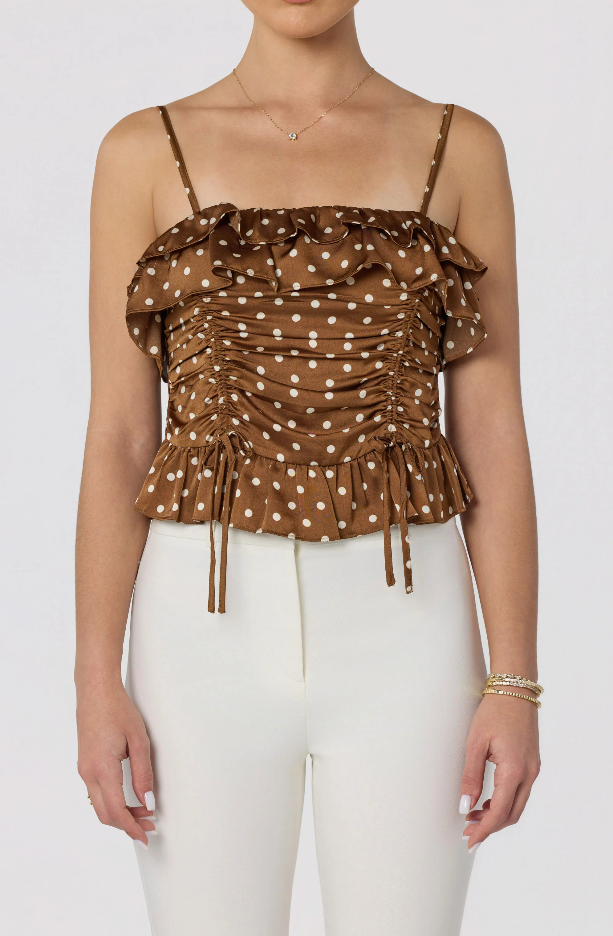 Brynn Ruched Peplum Top - Image 10