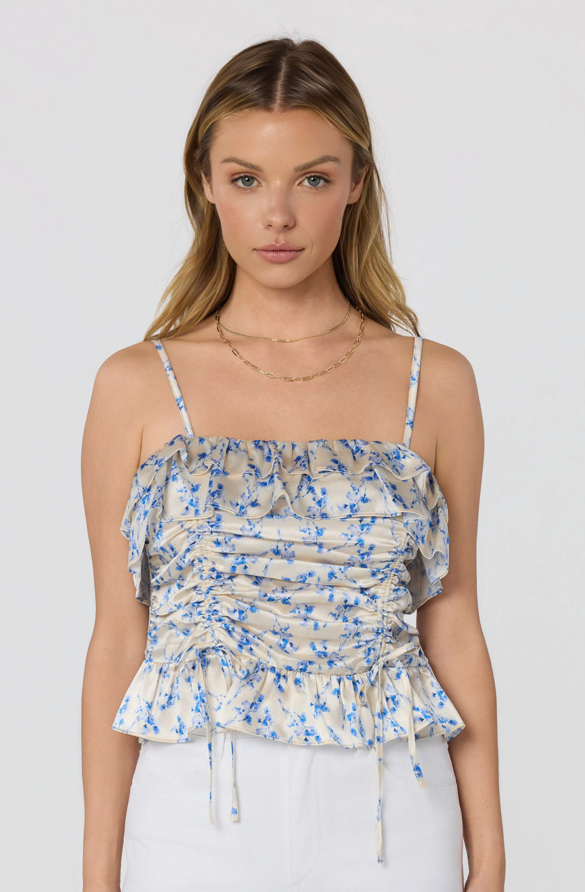 Brynn Ruched Peplum Top - Image 3