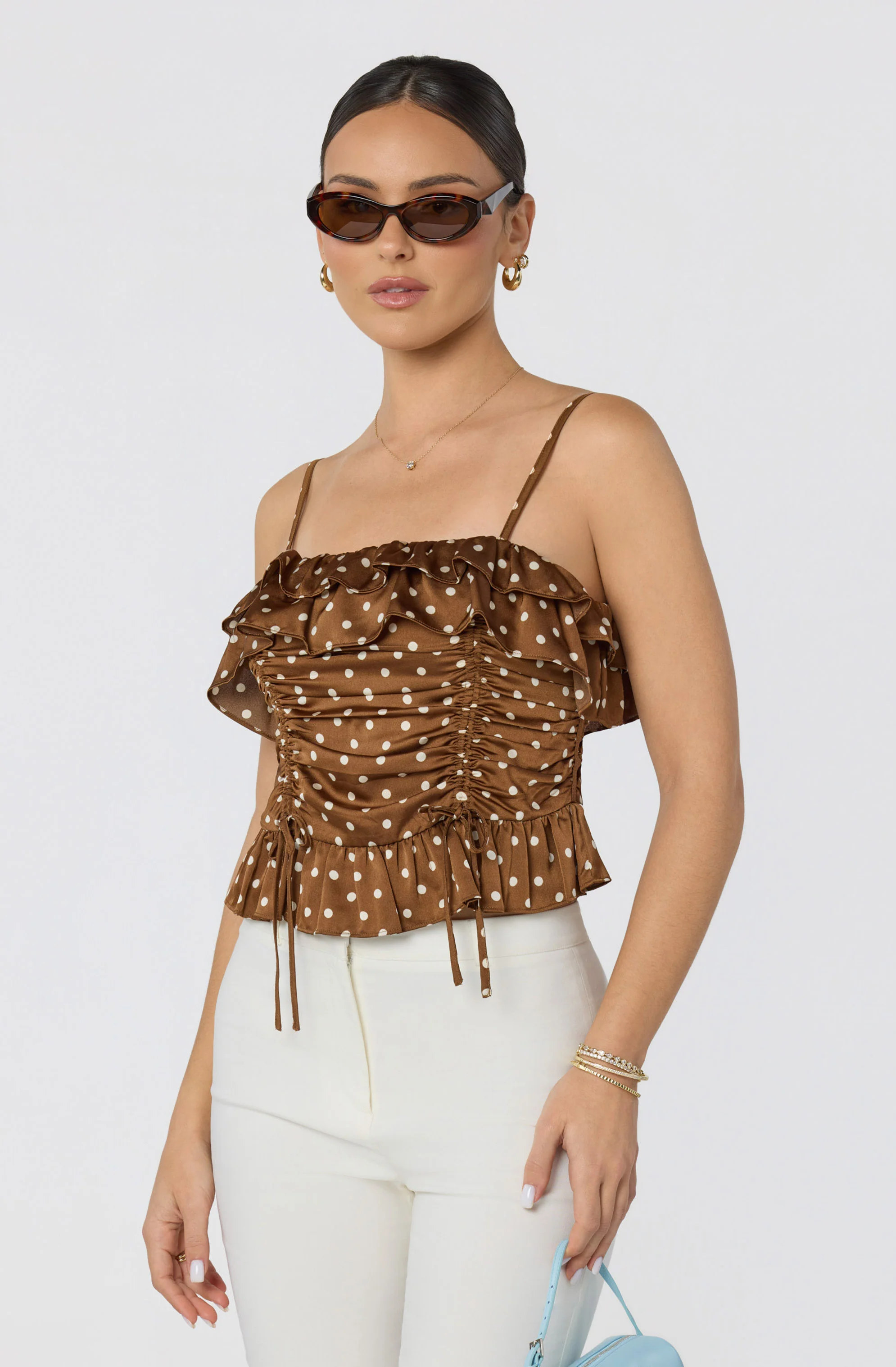 Brynn Ruched Peplum Top - Image 7