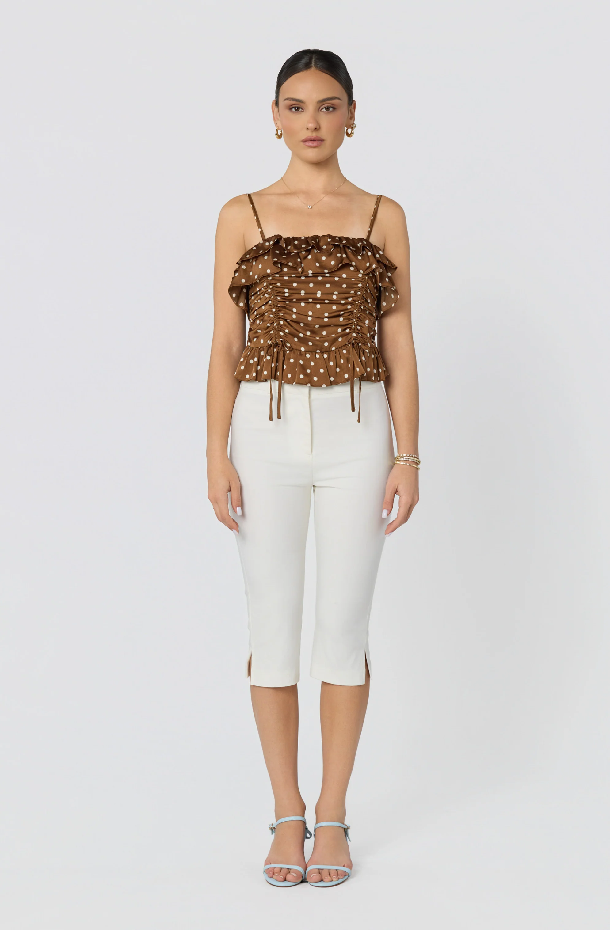Brynn Ruched Peplum Top - Image 8