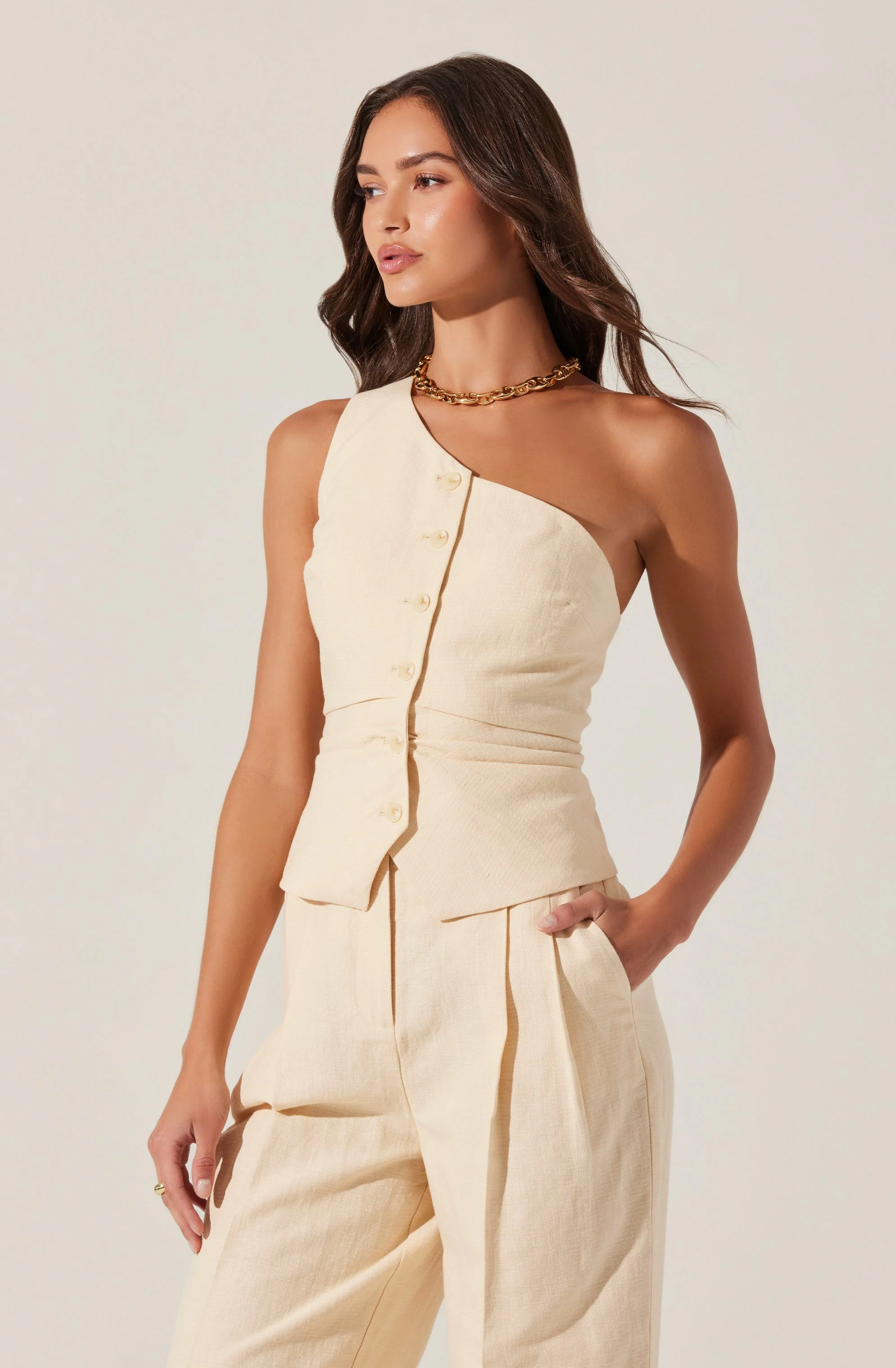 Bryony One Shoulder Vest - Image 2