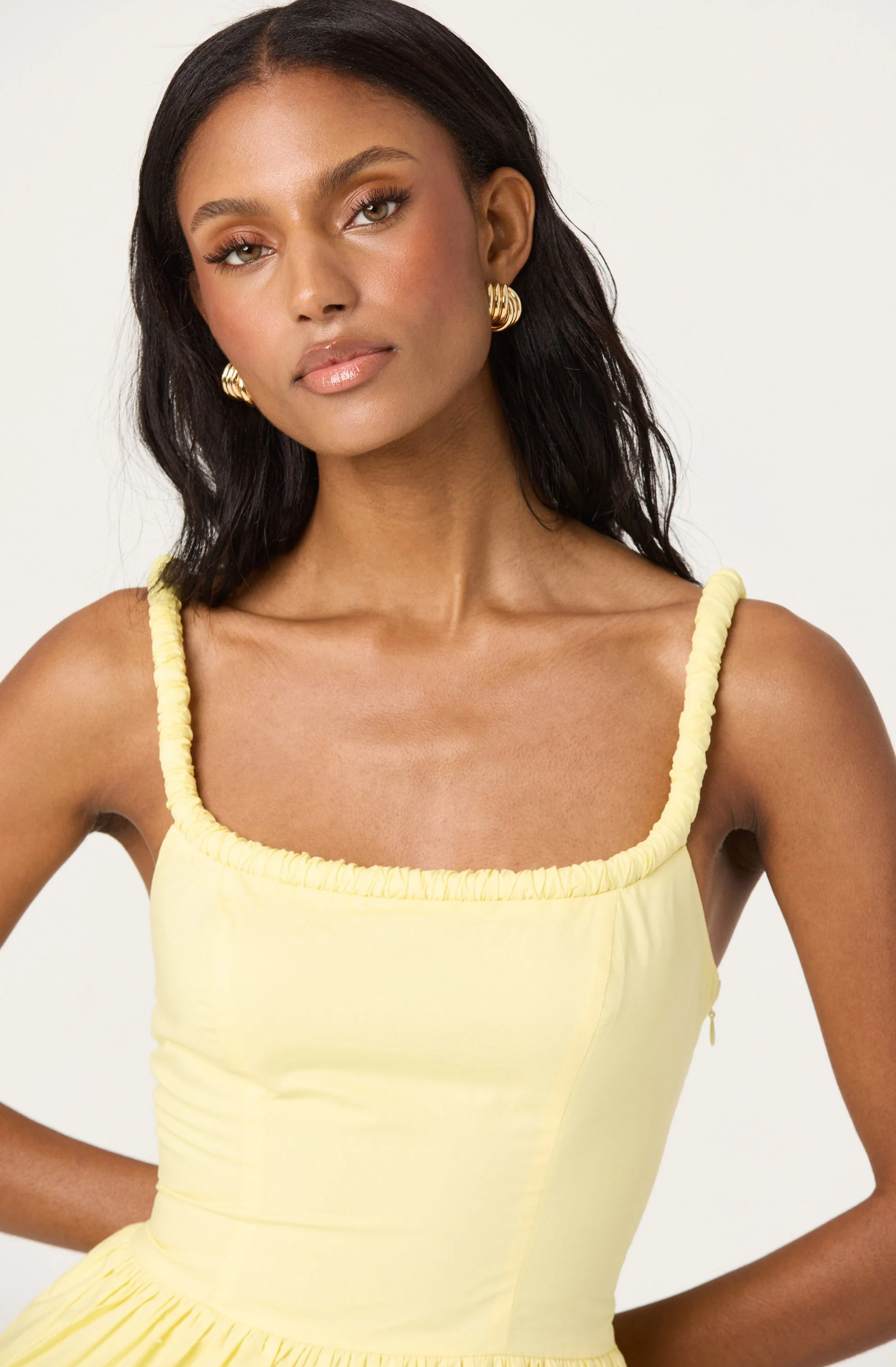 Sleeveless Bubble Hem Peplum Top - Image 2