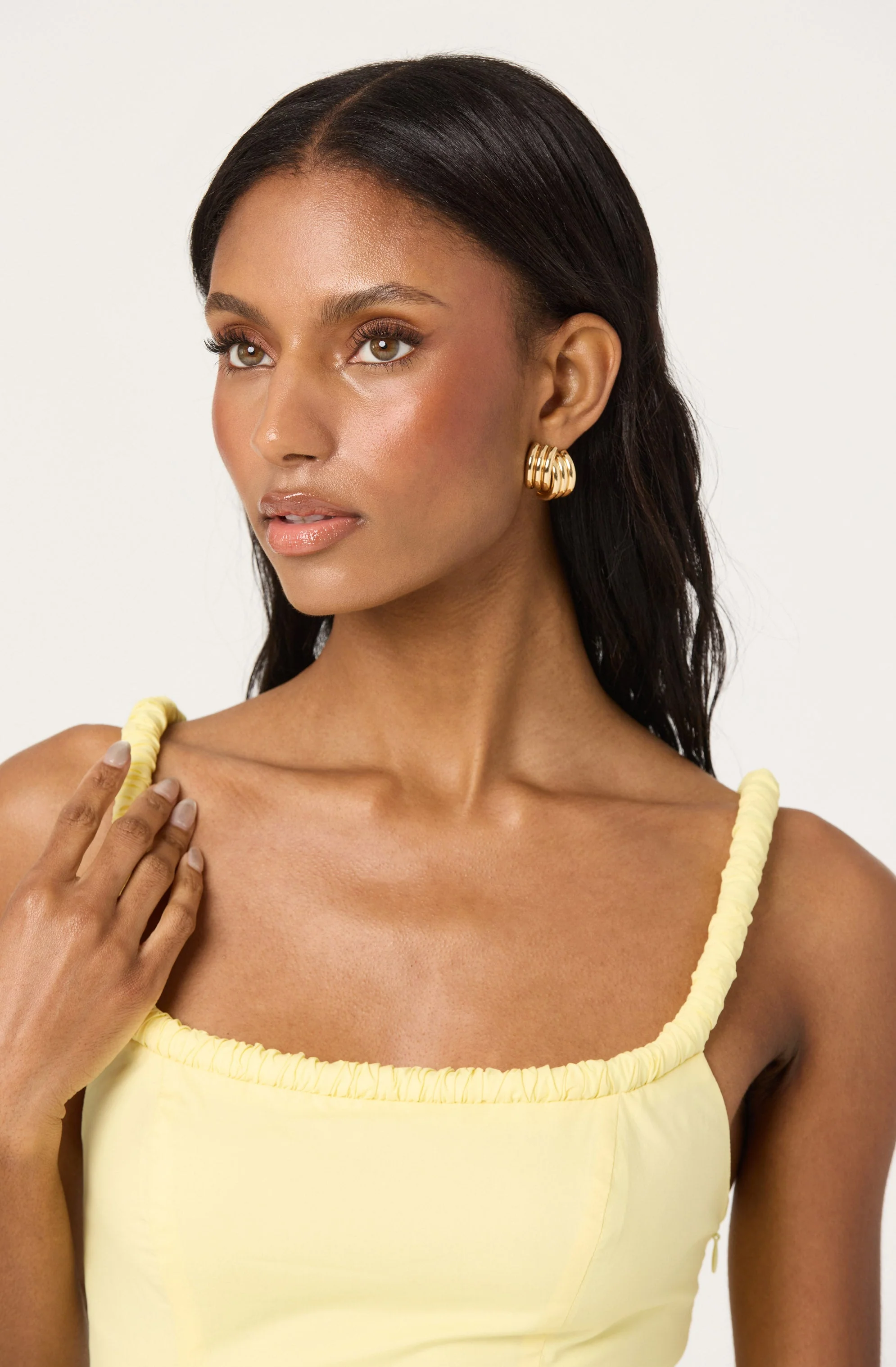 Sleeveless Bubble Hem Peplum Top - Image 4