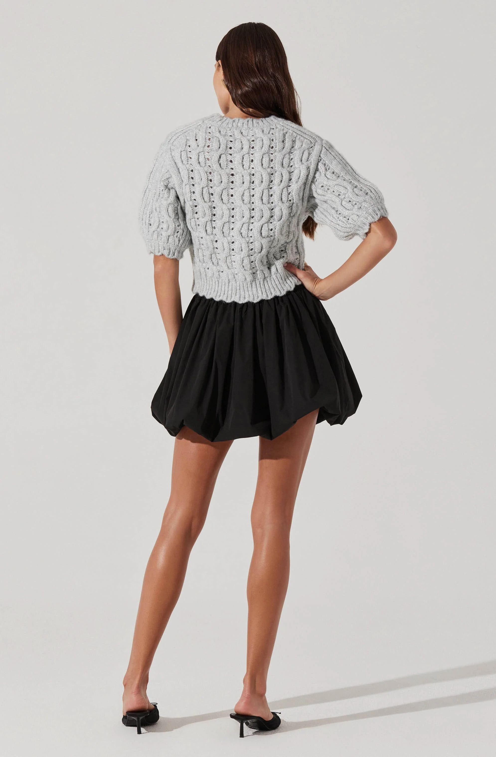 Poplin Bubble Mini Skirt - Image 5