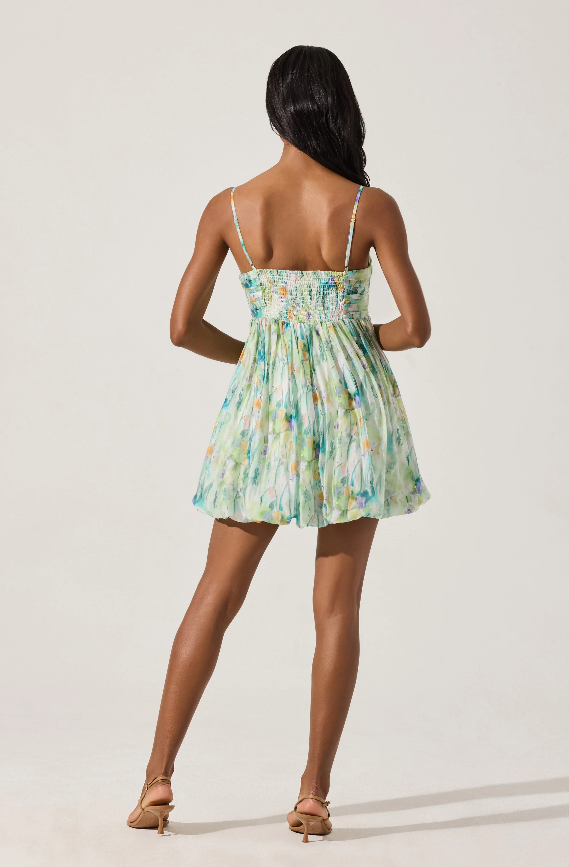 Bubble Floral Mini Dress - Image 18