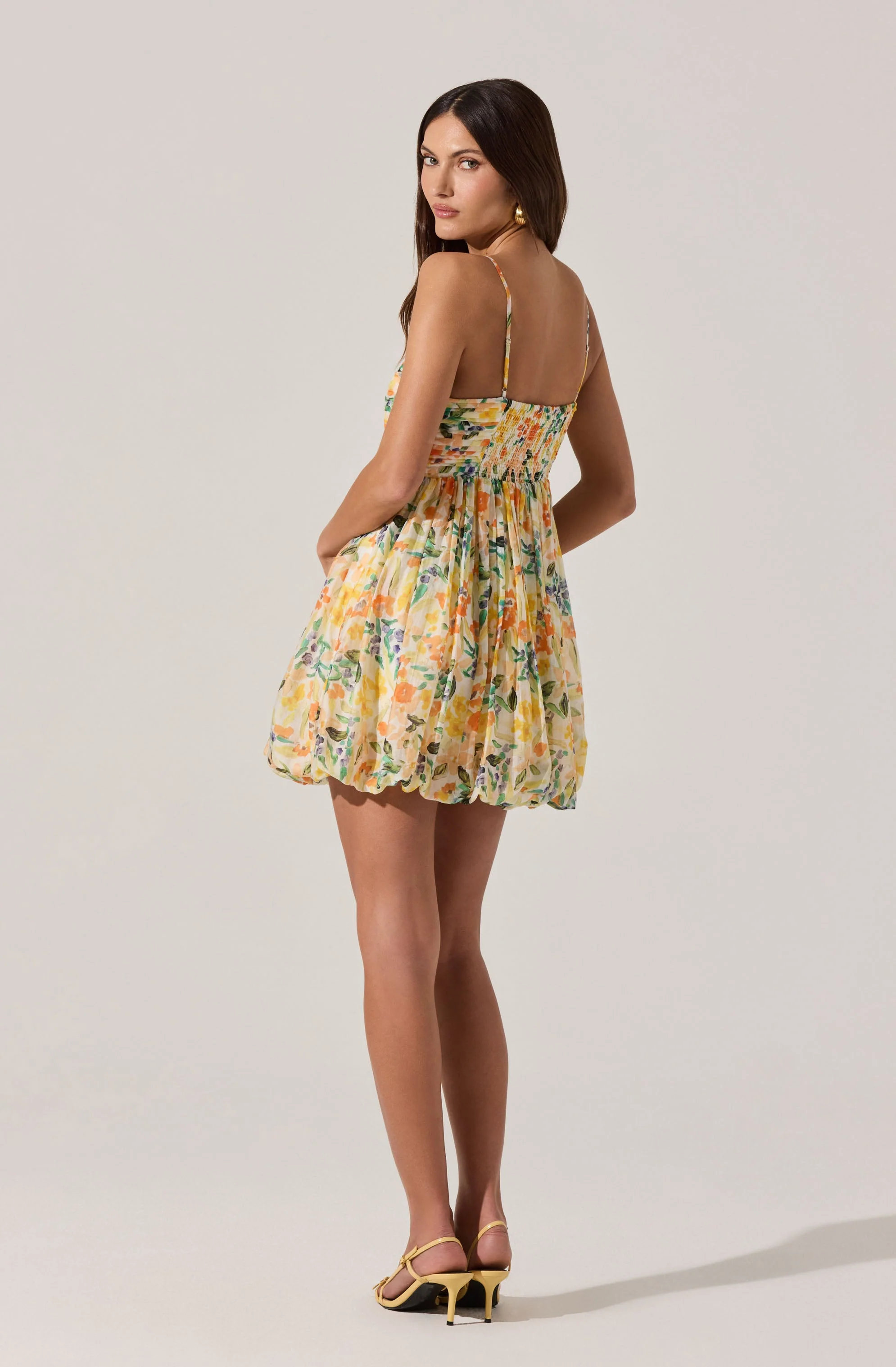 Bubble Floral Mini Dress - Image 4