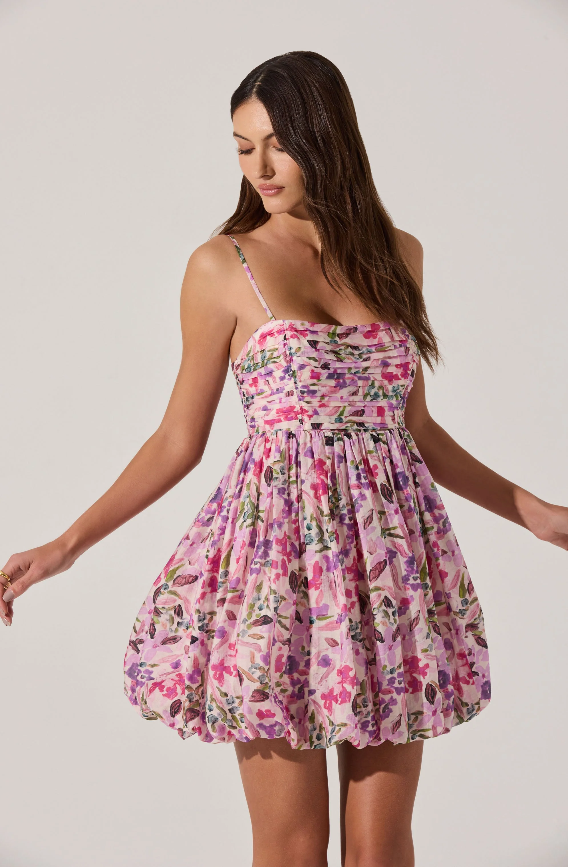 Bubble Floral Mini Dress - Image 7