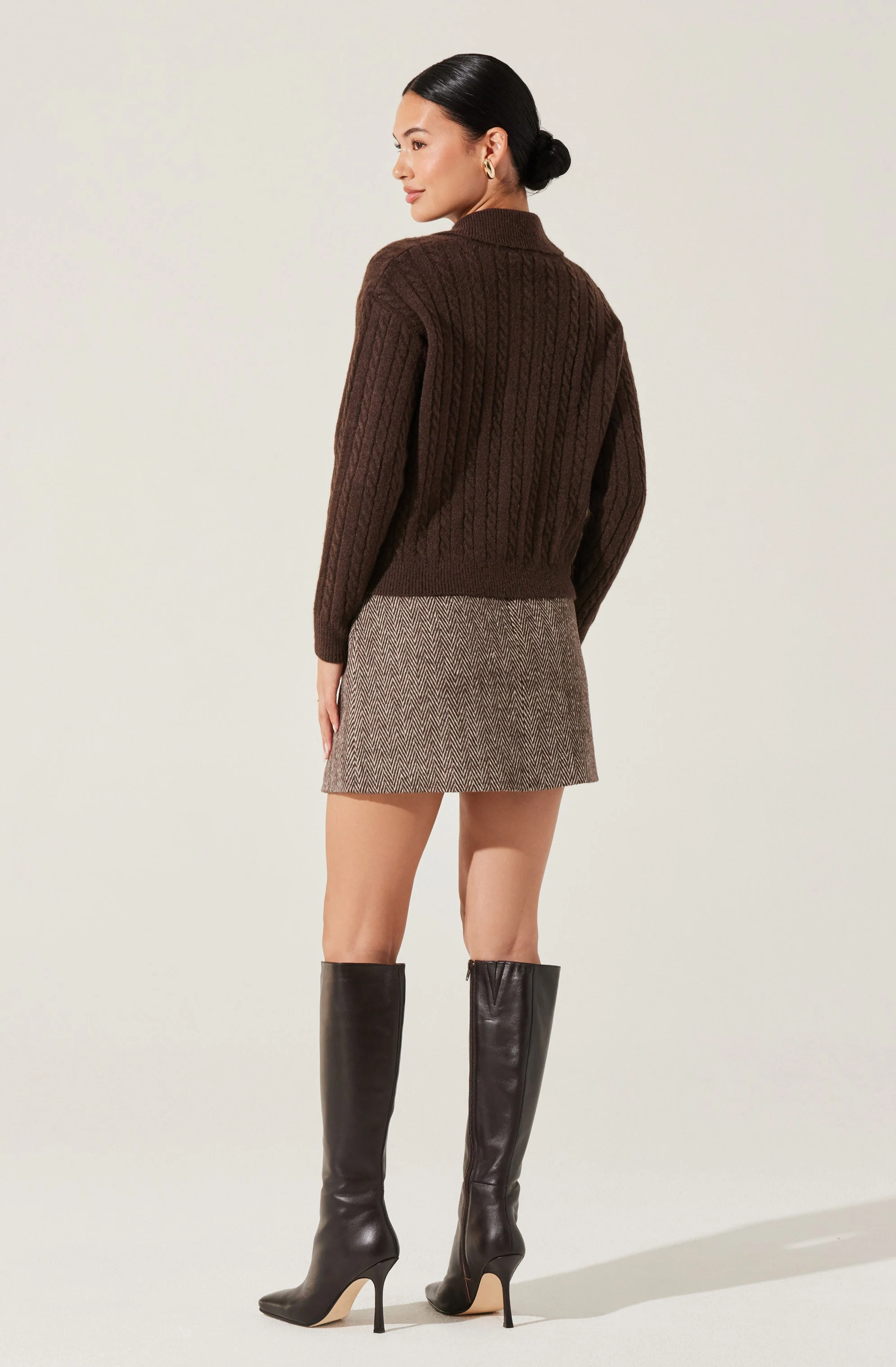 Cable Knit Polo Sweater - Image 4