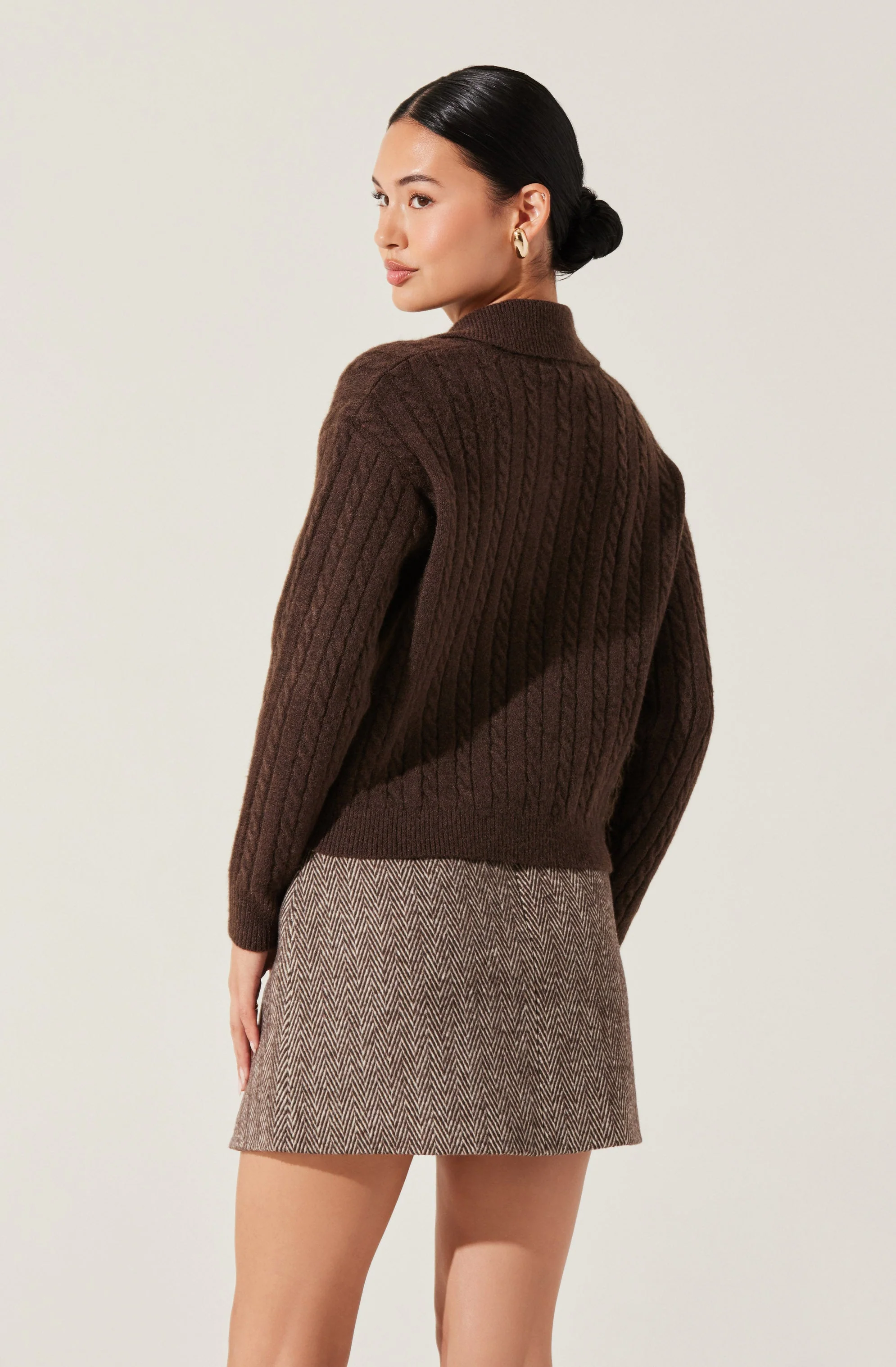 Cable Knit Polo Sweater - Image 6