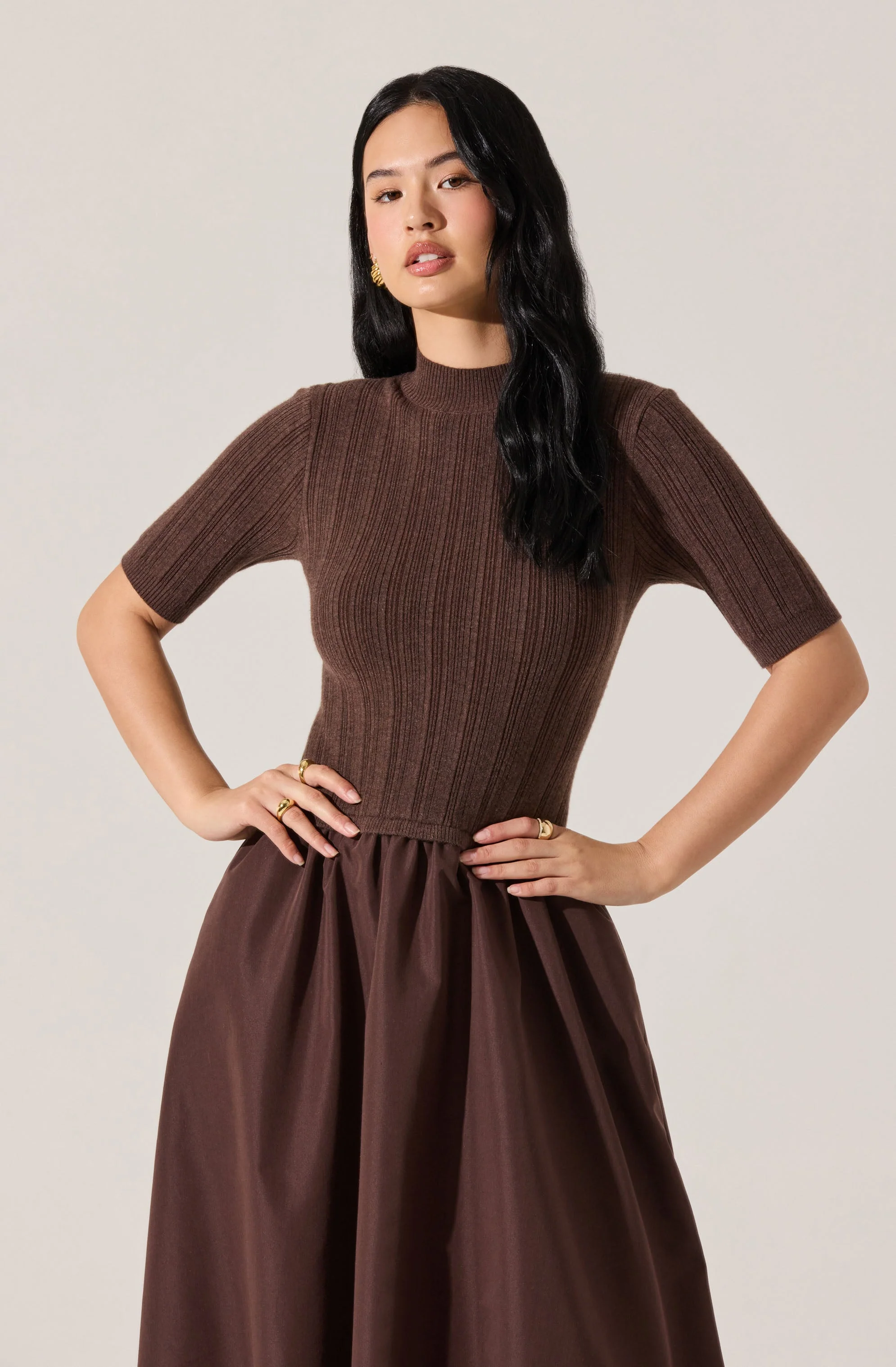 Caerlion Contrast Knit Midi Dress - Image 12