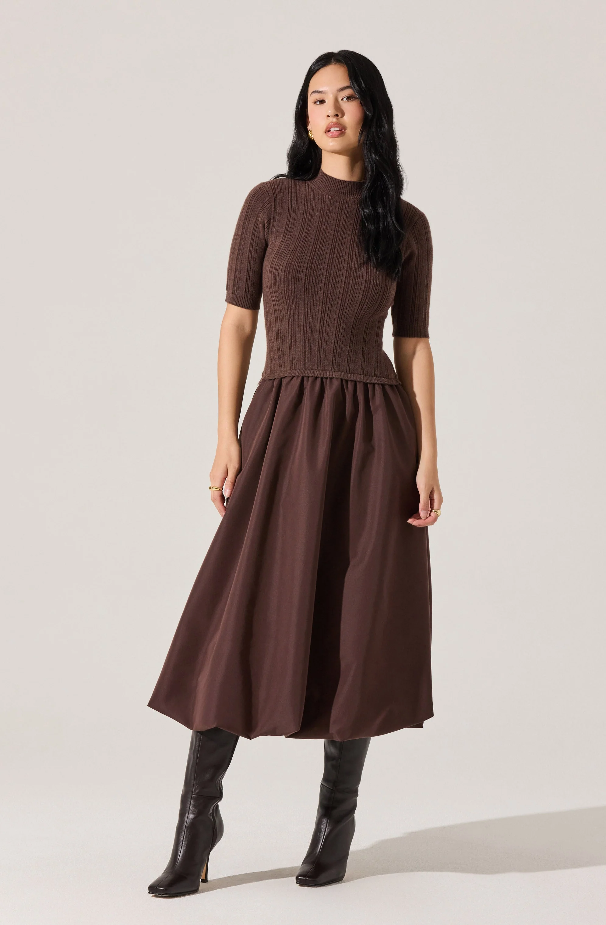 Caerlion Contrast Knit Midi Dress - Image 7